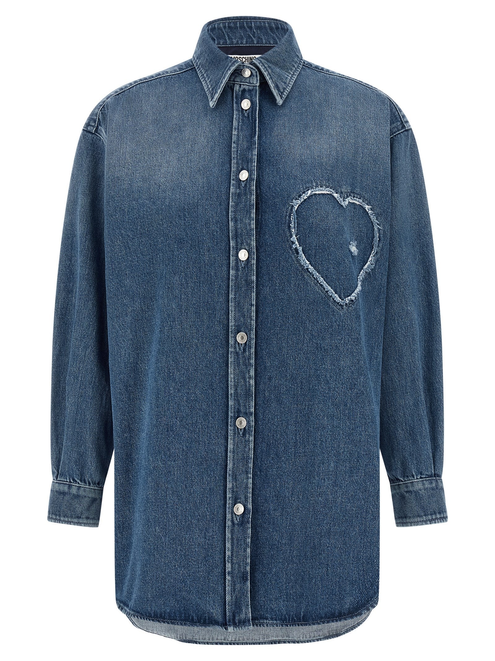 Moschino Blue Cotton Blouse Moschino