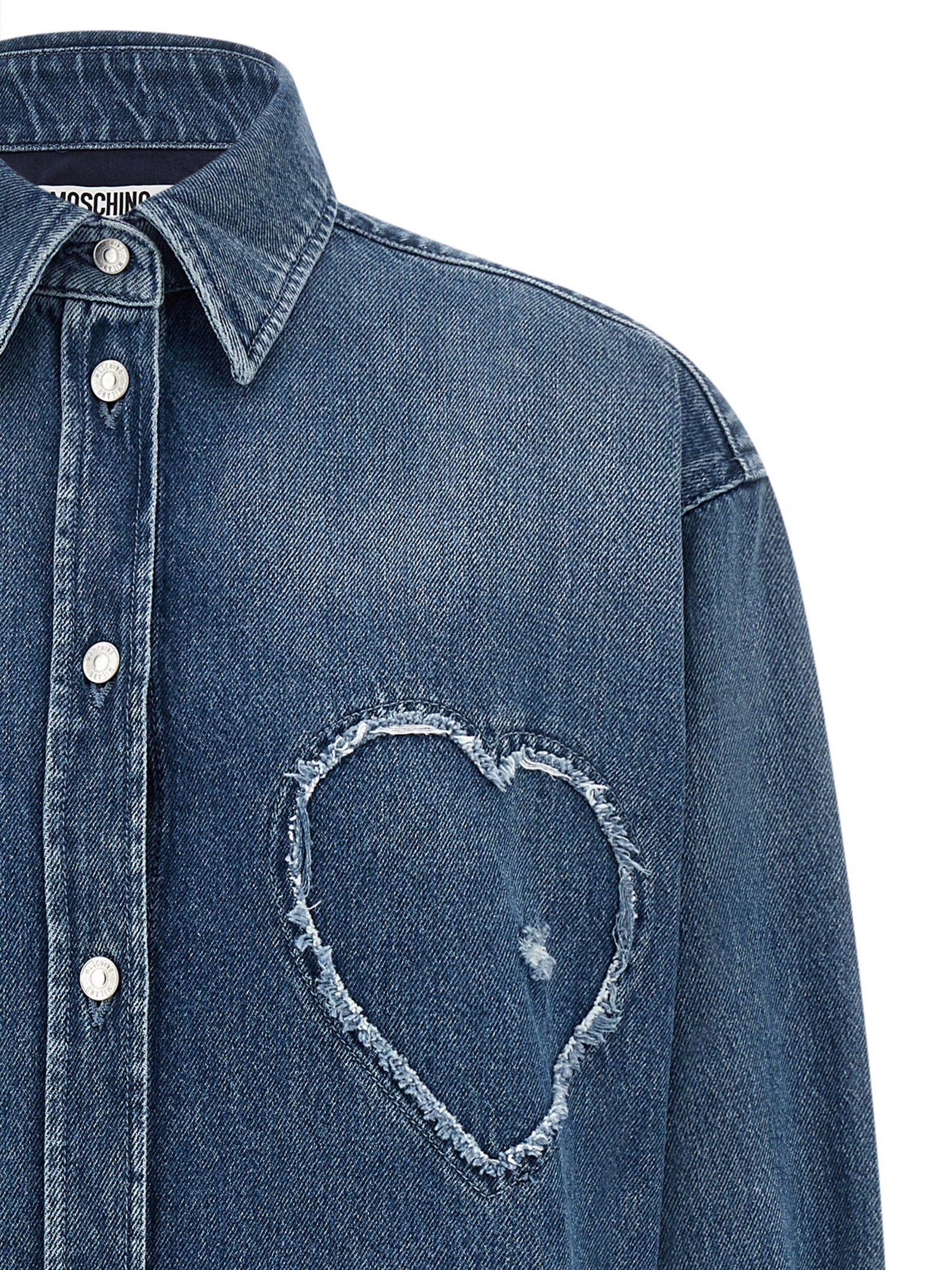 Moschino Blue Cotton Blouse Moschino