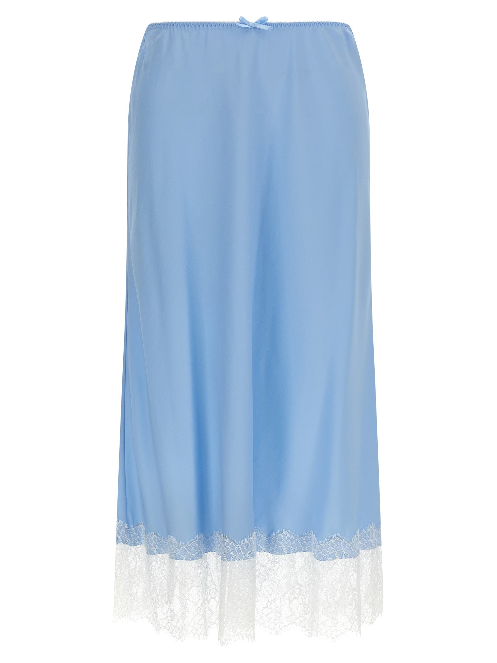 Moschino Blue Acetate Midi Skirt Moschino
