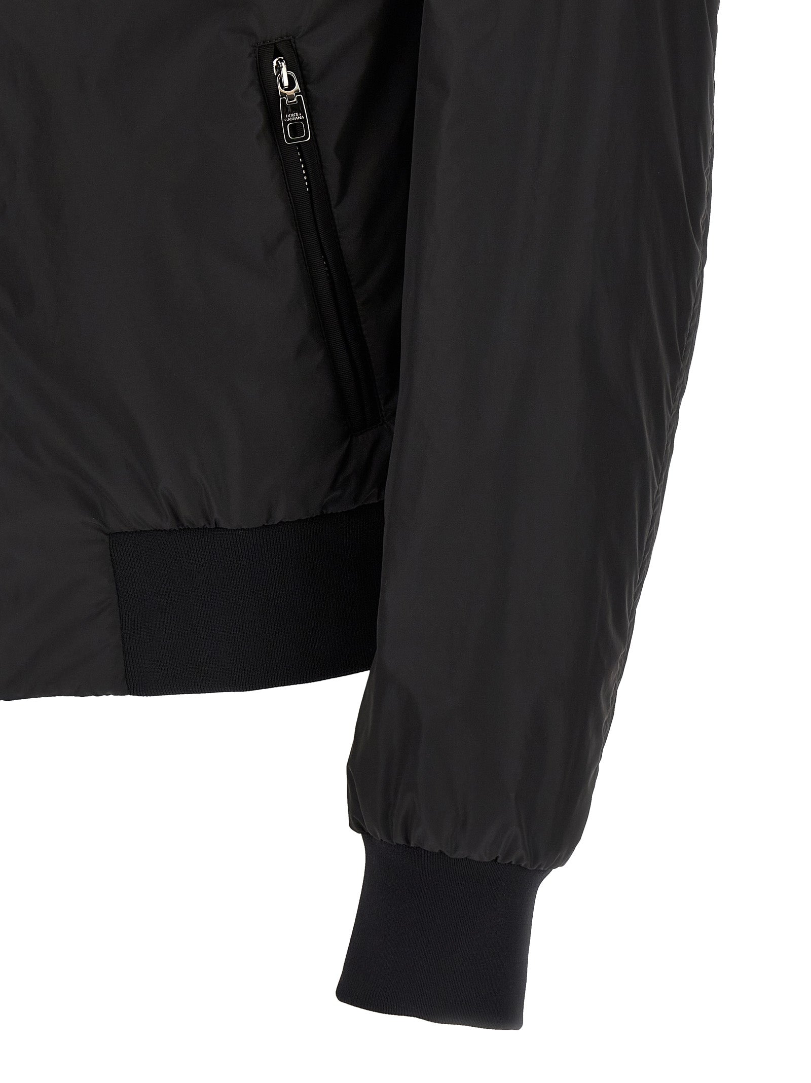 Dolce & Gabbana Black Polyamide Bomber Dolce & Gabbana