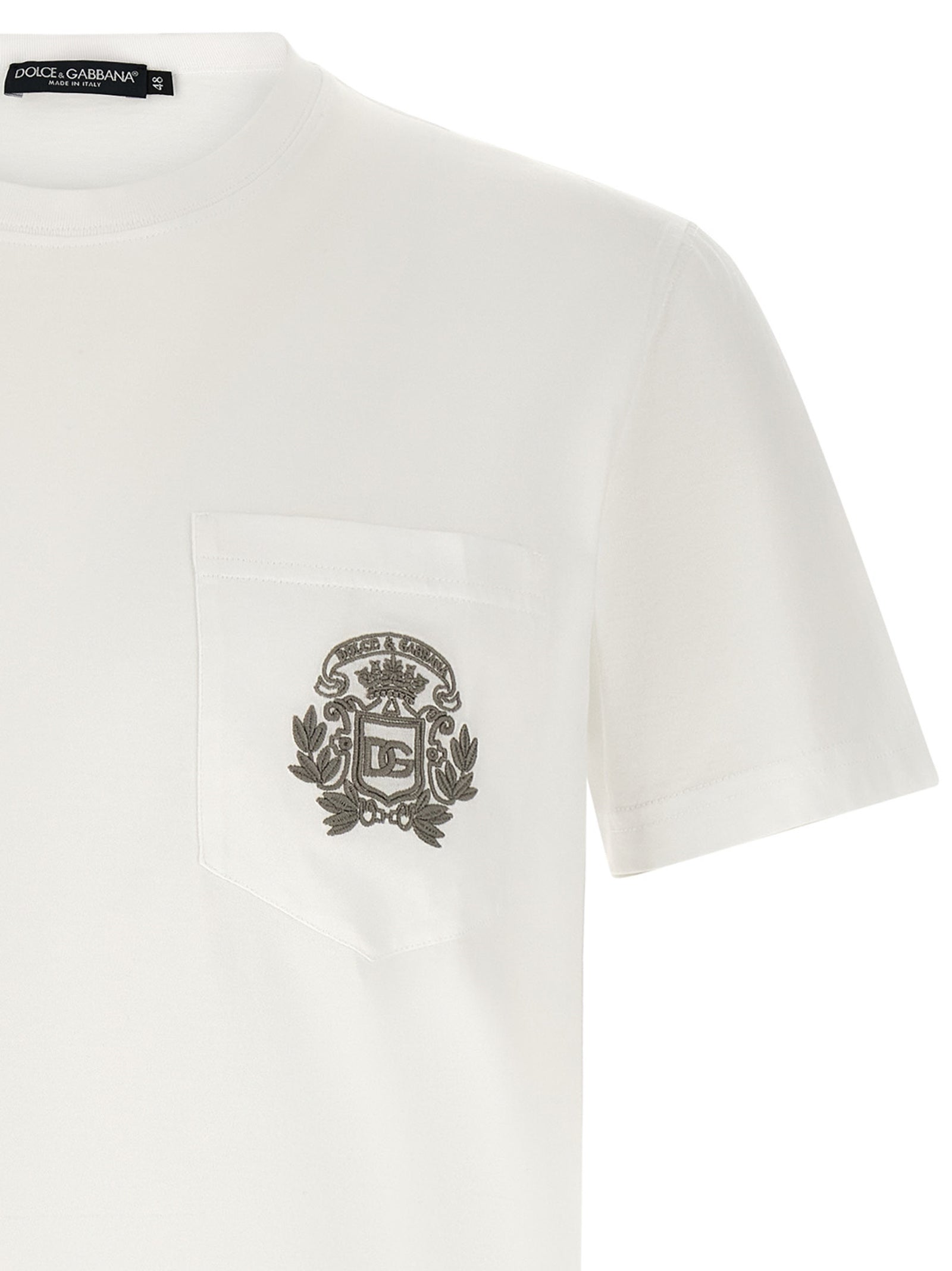 Dolce & Gabbana White Cotton T-Shirt Dolce & Gabbana