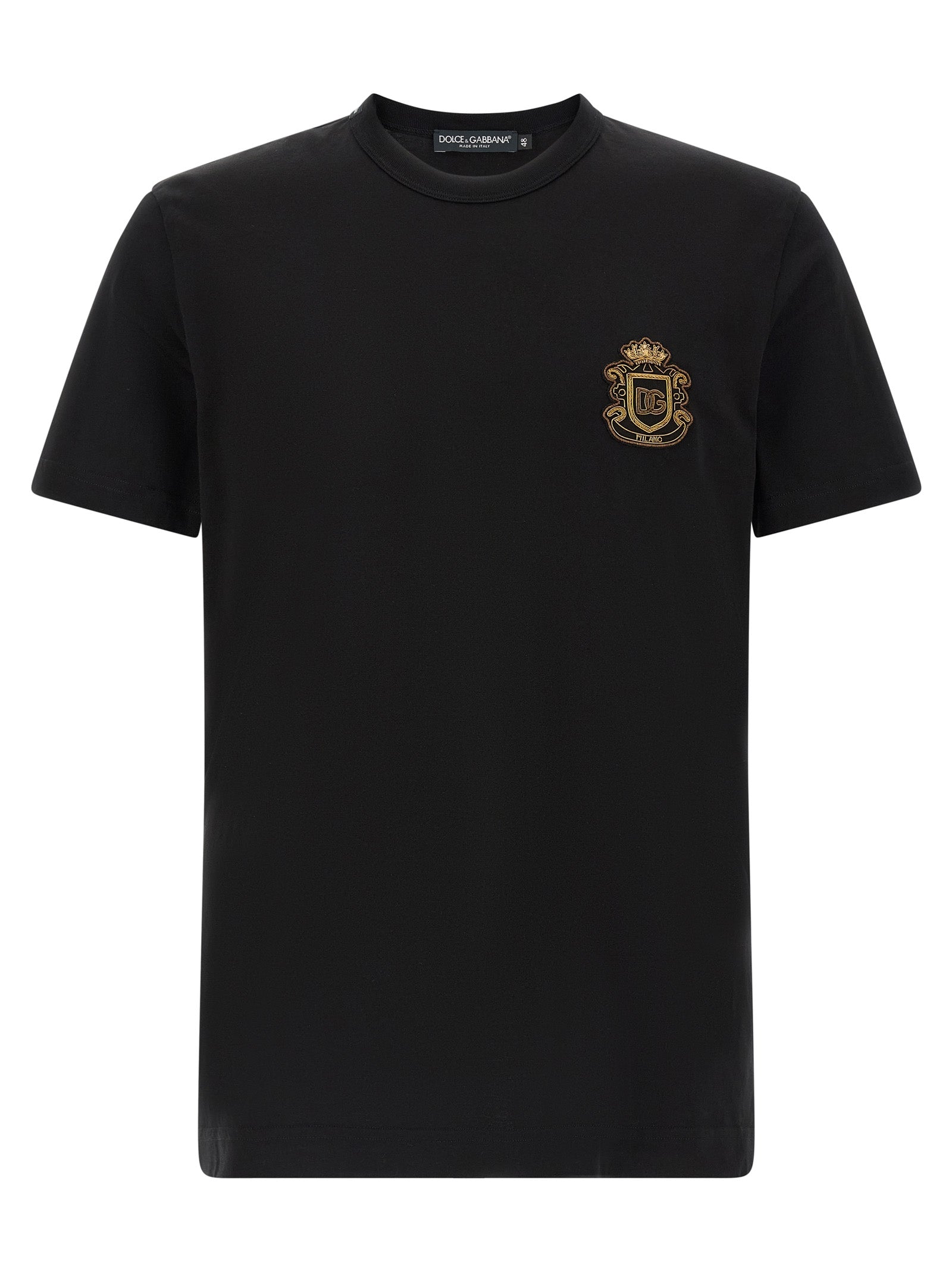 Dolce & Gabbana Black Cotton T-Shirt Dolce & Gabbana