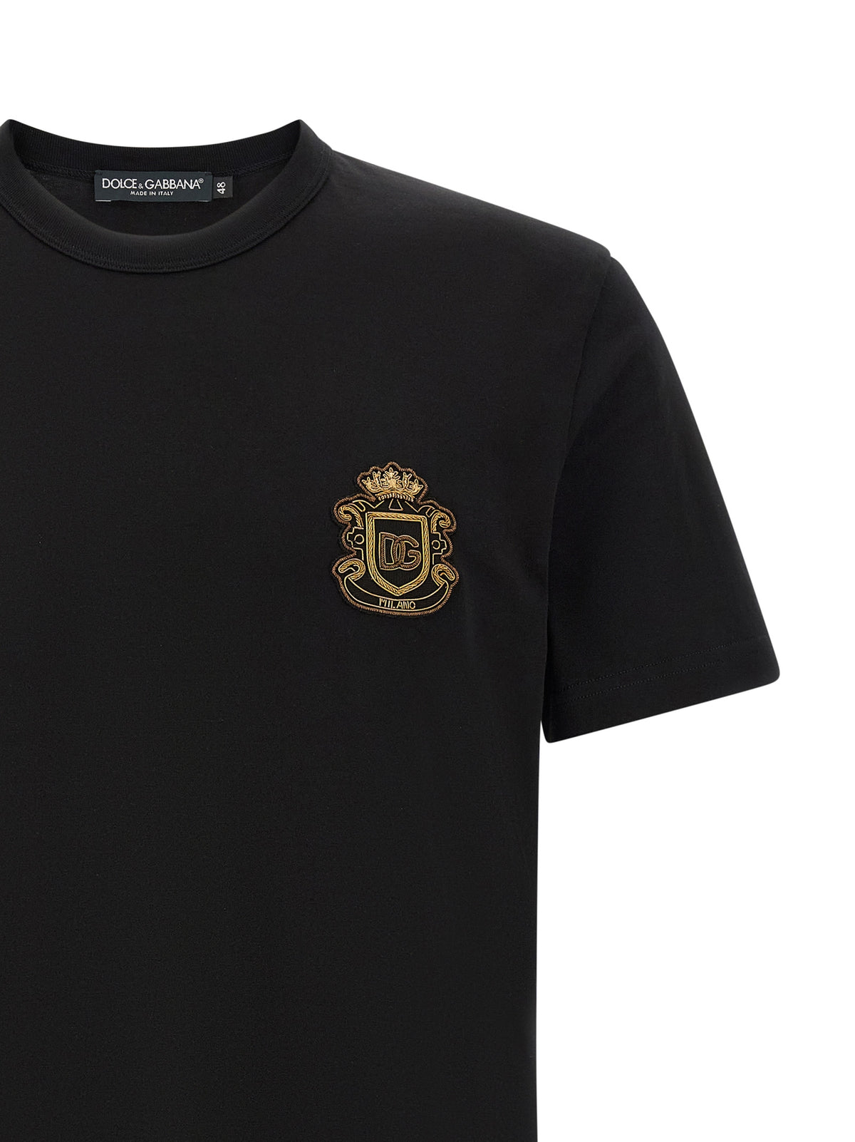 Dolce & Gabbana Black Cotton T-Shirt Dolce & Gabbana