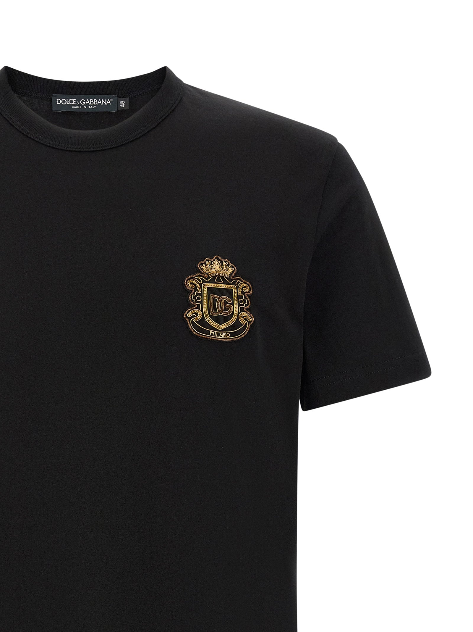 Dolce & Gabbana Black Cotton T-Shirt Dolce & Gabbana