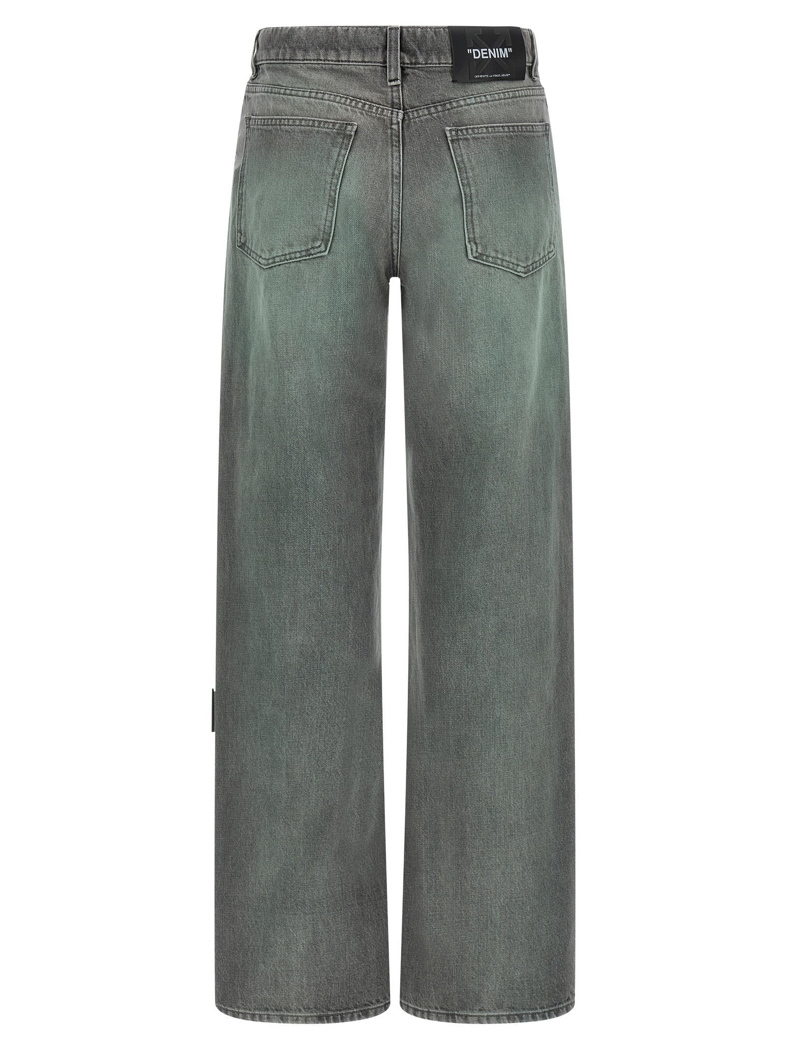 Off-White Gray Cotton Jeans Denim Off-White