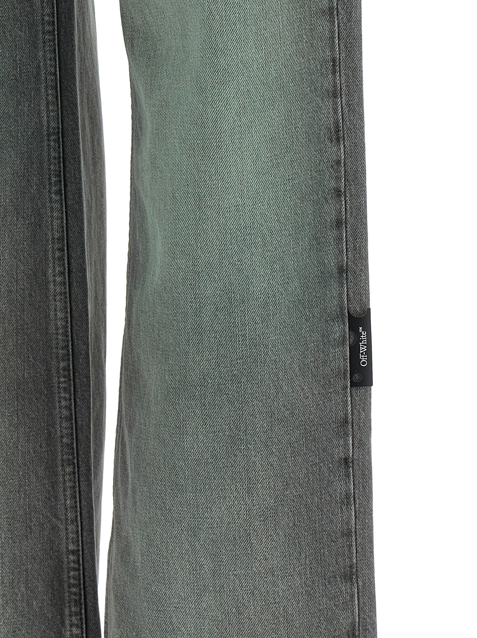 Off-White Gray Cotton Jeans Denim Off-White