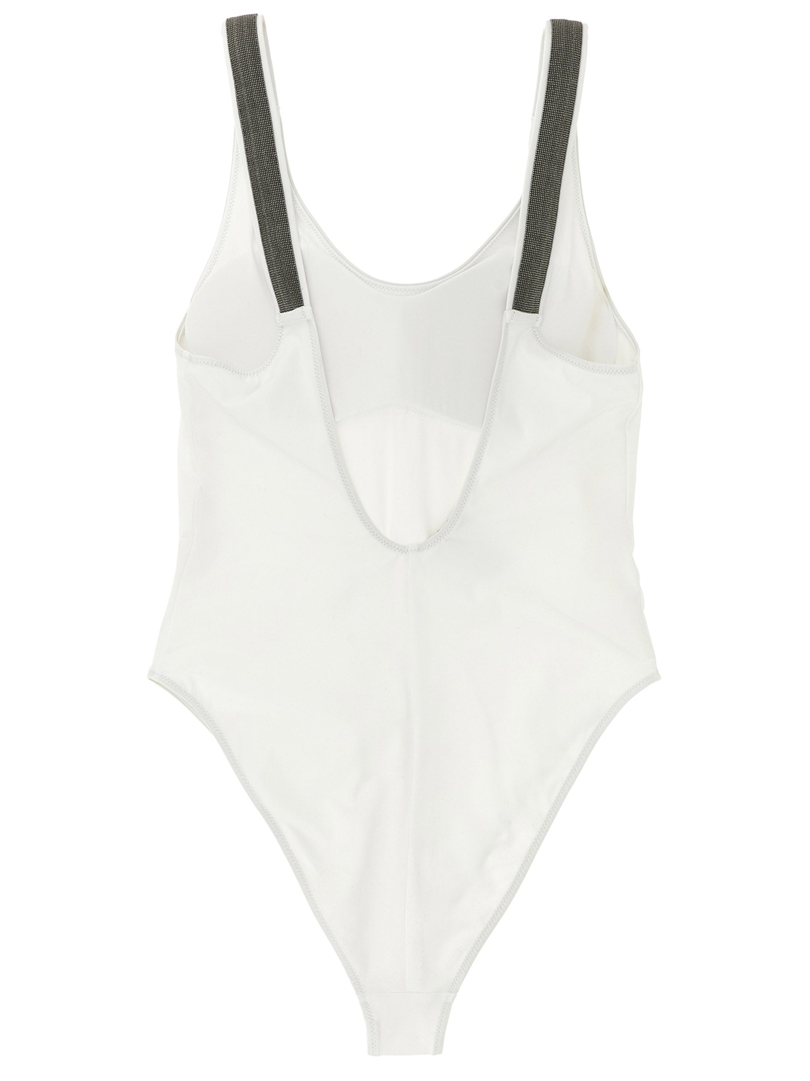 Brunello Cucinelli White Polyamide One-Piece Swimsuit Brunello Cucinelli