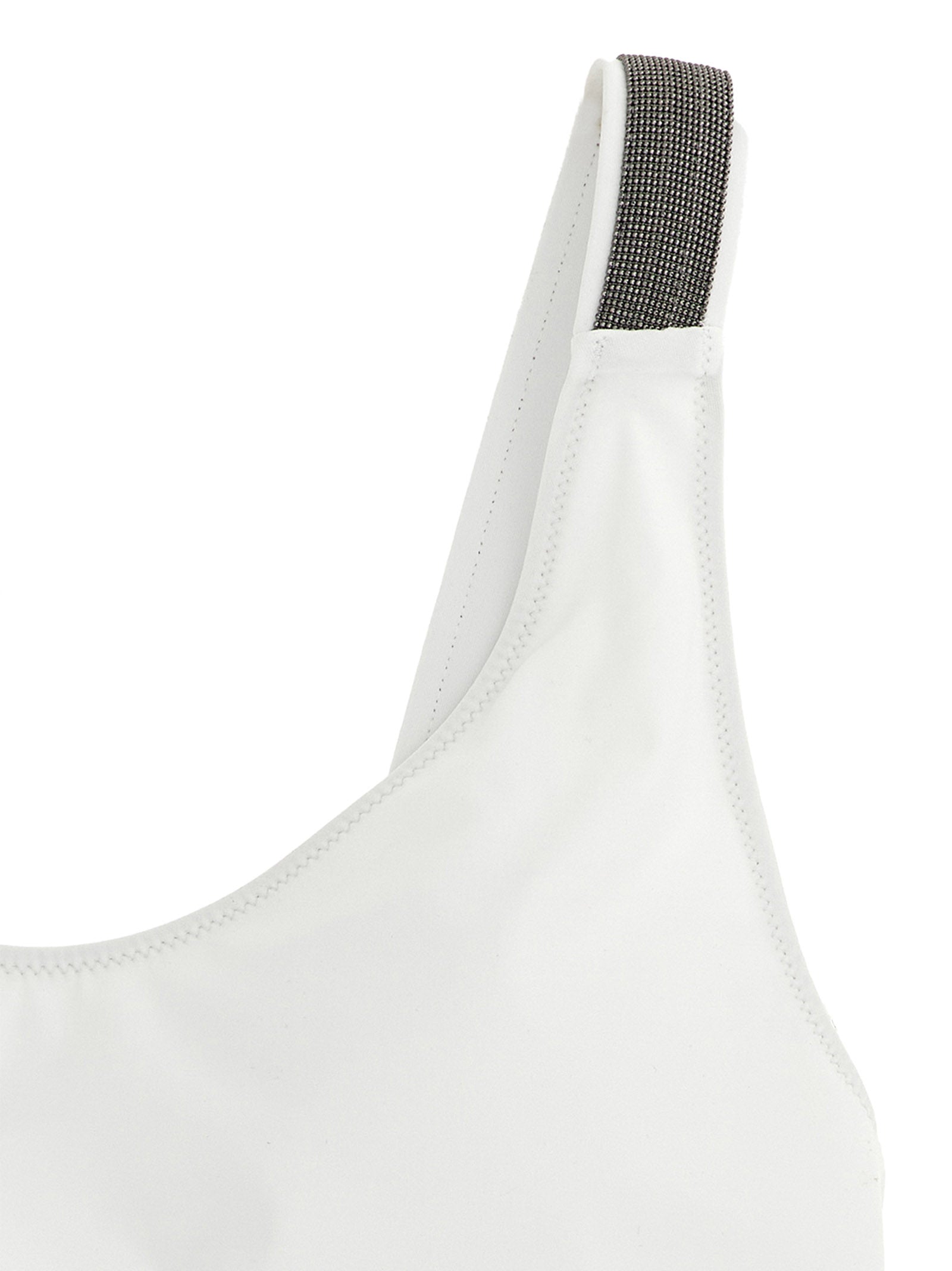 Brunello Cucinelli White Polyamide One-Piece Swimsuit Brunello Cucinelli