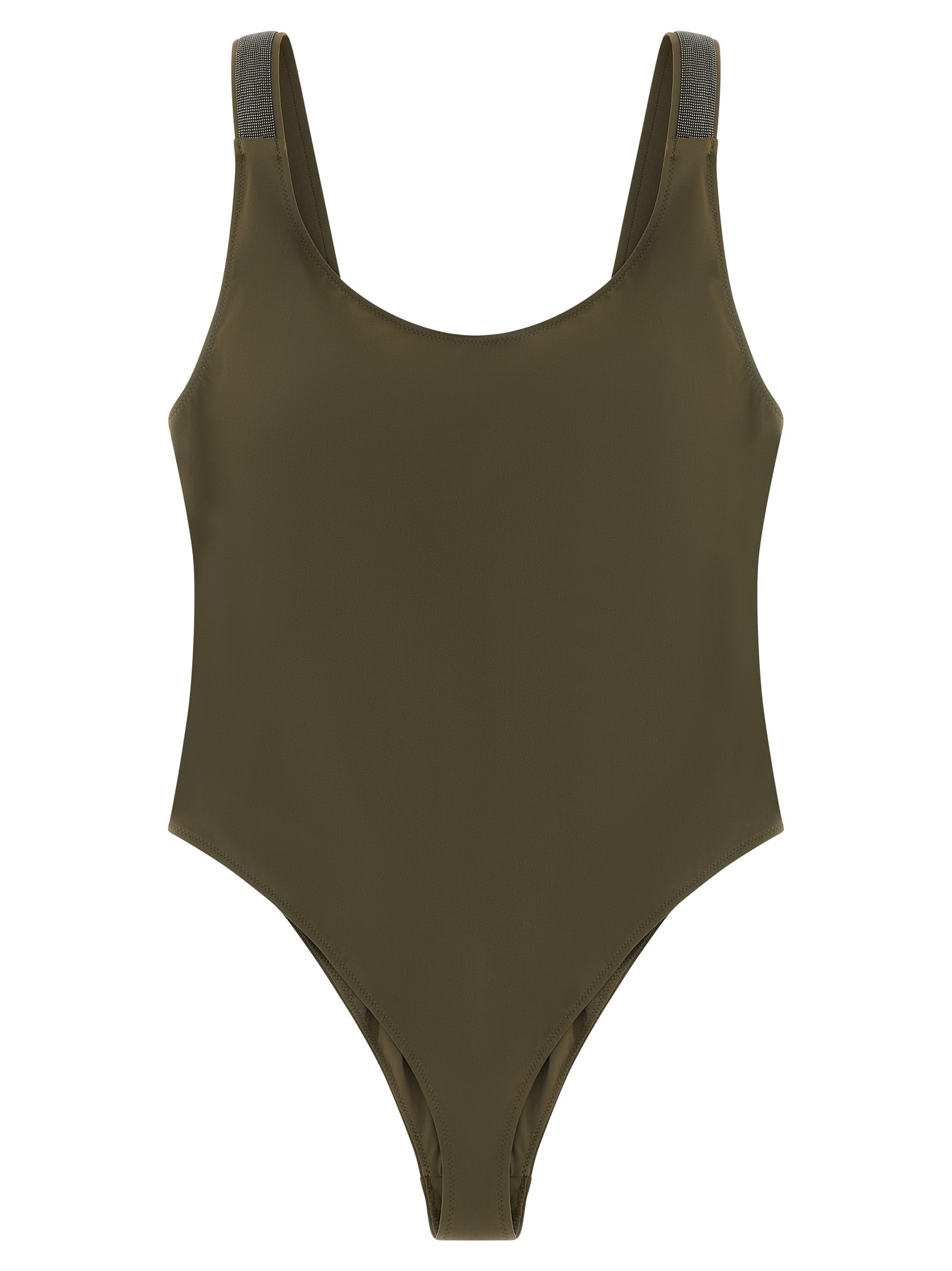 Brunello Cucinelli Bicolor Polyamide One-Piece Swimsuit Brunello Cucinelli