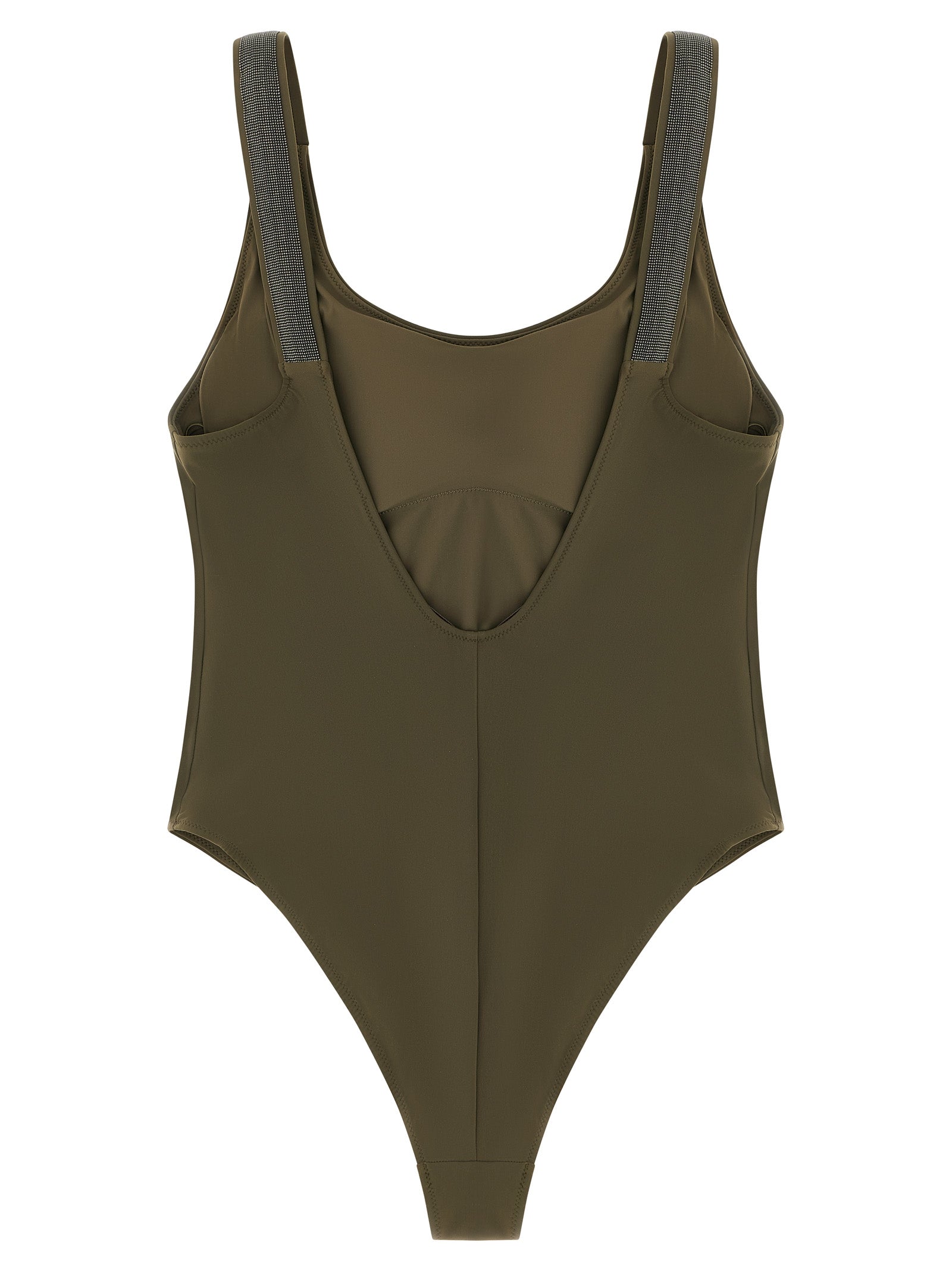 Brunello Cucinelli Bicolor Polyamide One-Piece Swimsuit Brunello Cucinelli