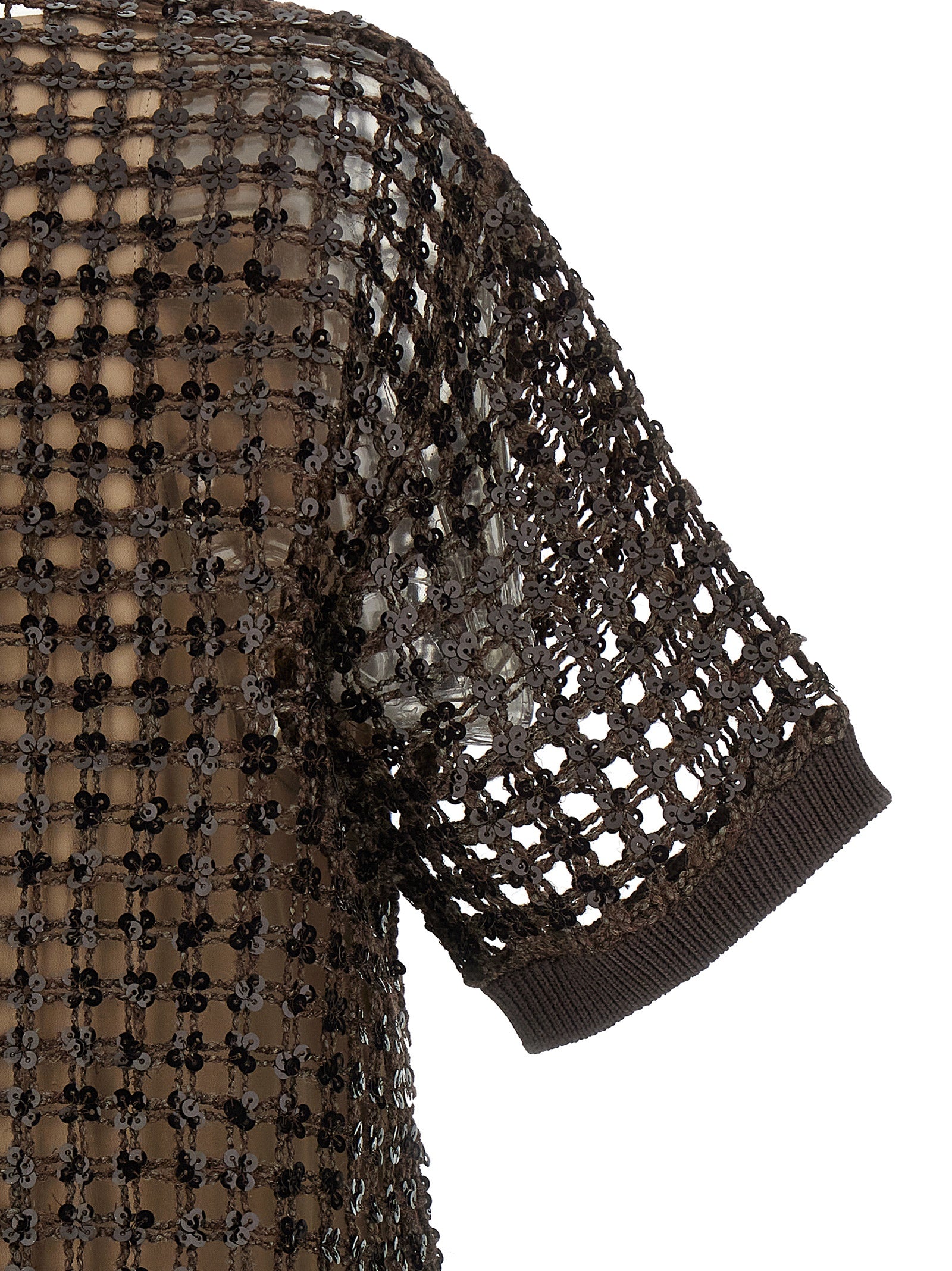 Brunello Cucinelli Brown Silk Short Dress Brunello Cucinelli