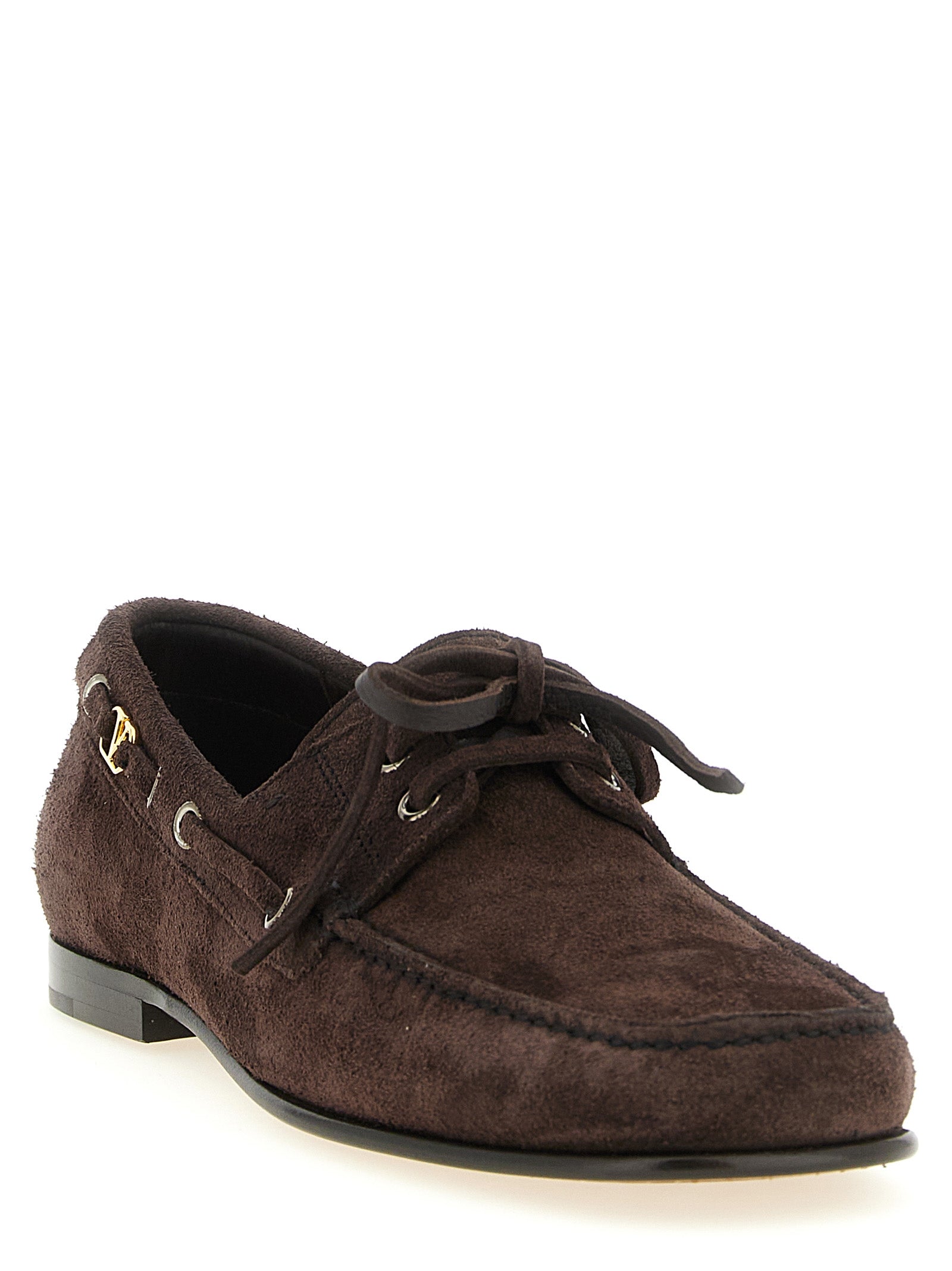 Valentino Garavani Brown Cowhide Slip-On Loafers Valentino Garavani