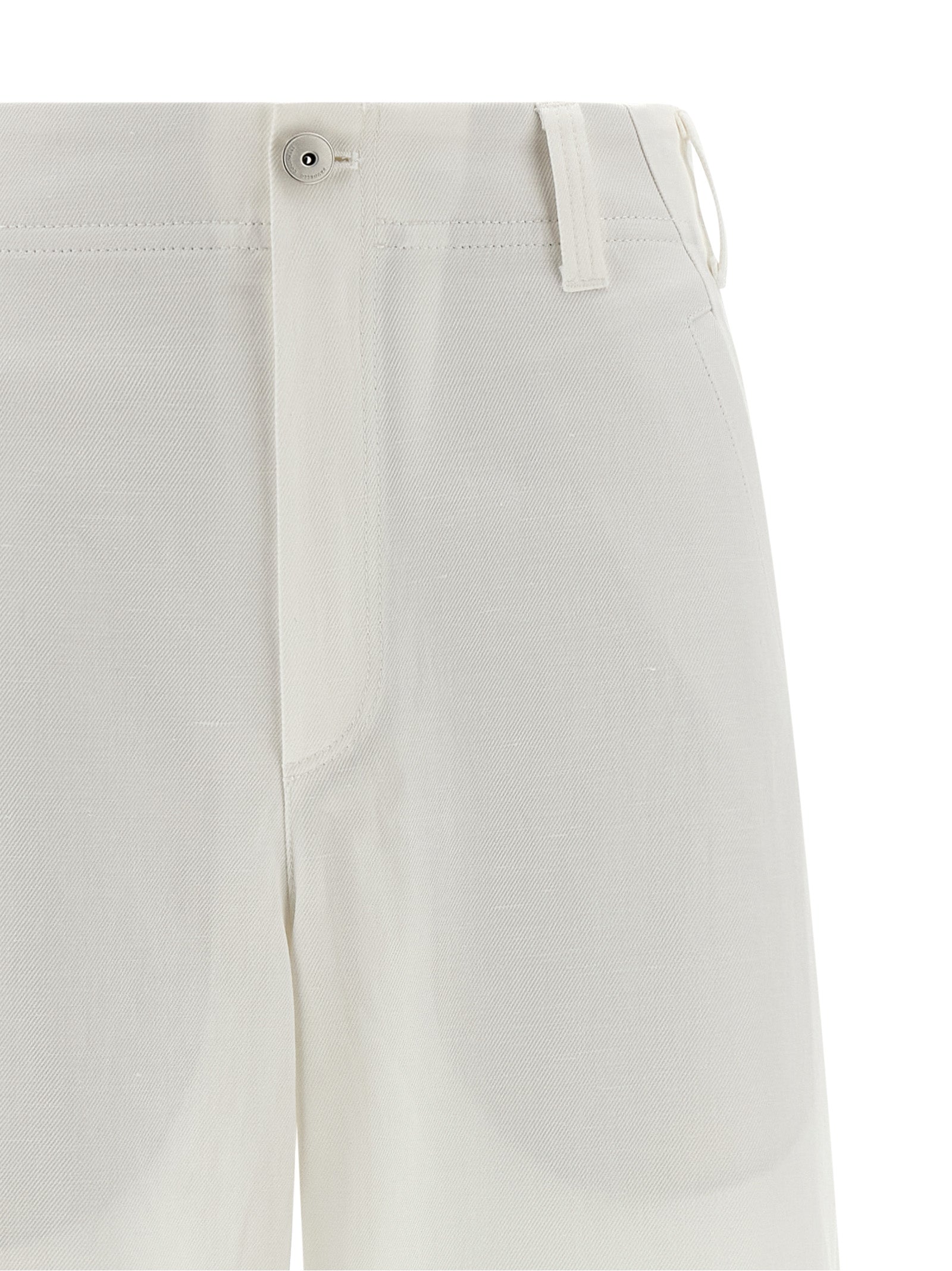 Brunello Cucinelli White Cotton Chino Pants Brunello Cucinelli