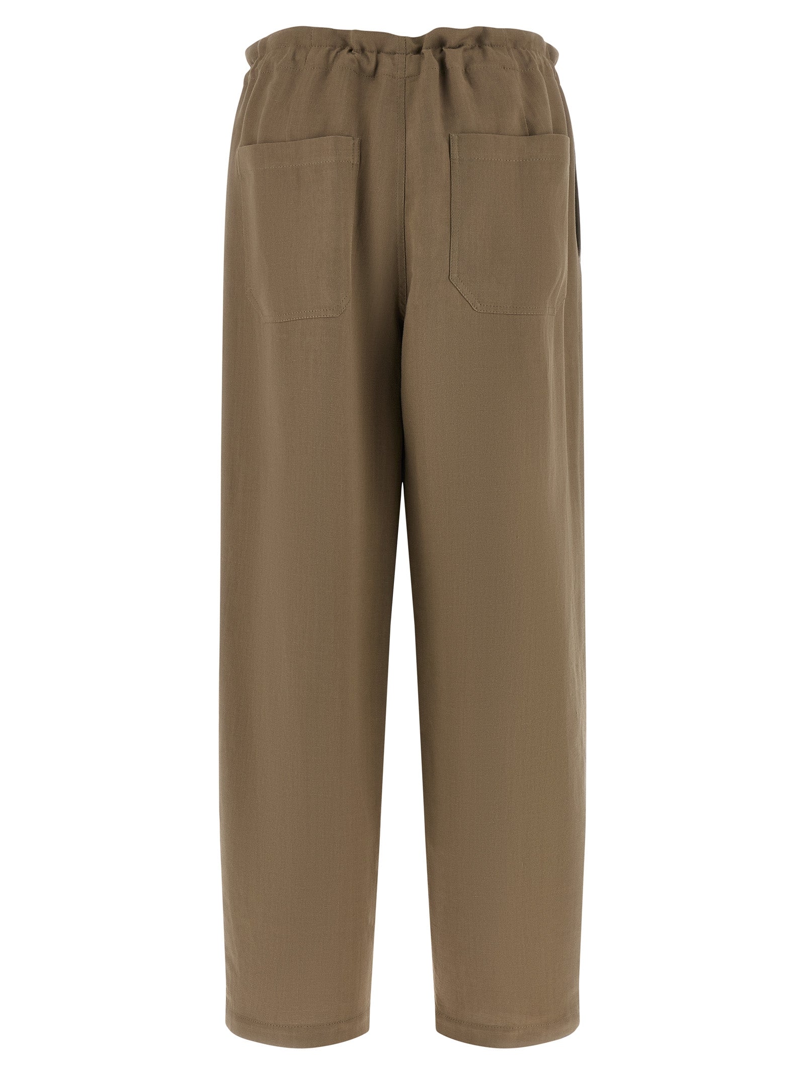 Brunello Cucinelli Beige Viscose Casual Pants Brunello Cucinelli