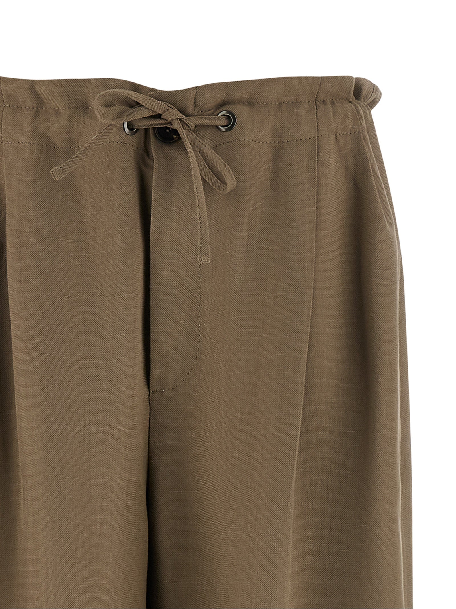 Brunello Cucinelli Beige Viscose Casual Pants Brunello Cucinelli