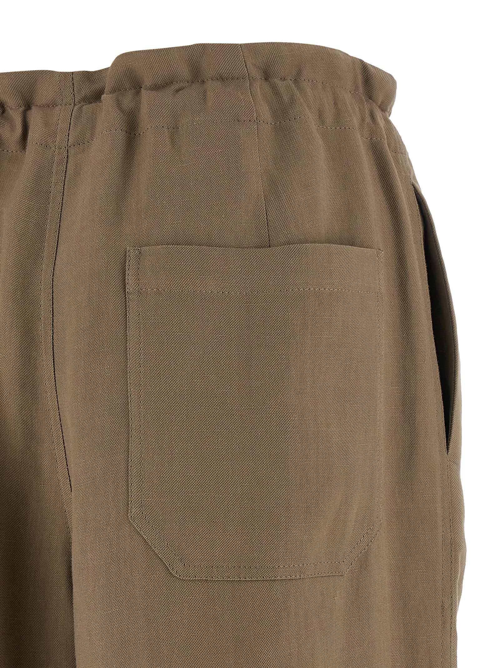 Brunello Cucinelli Beige Viscose Casual Pants Brunello Cucinelli