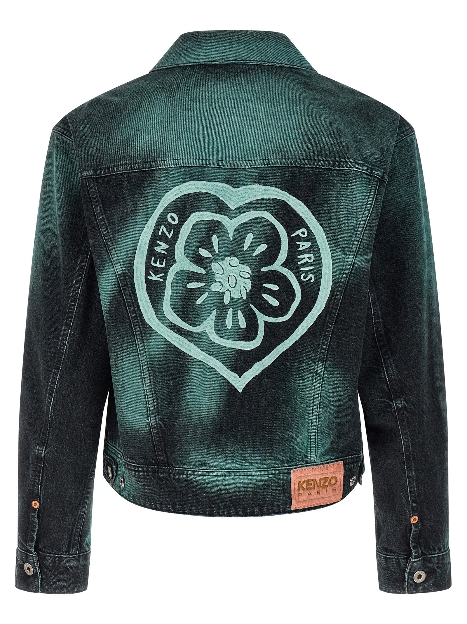 Kenzo Gray Cotton Denim Jacket Kenzo