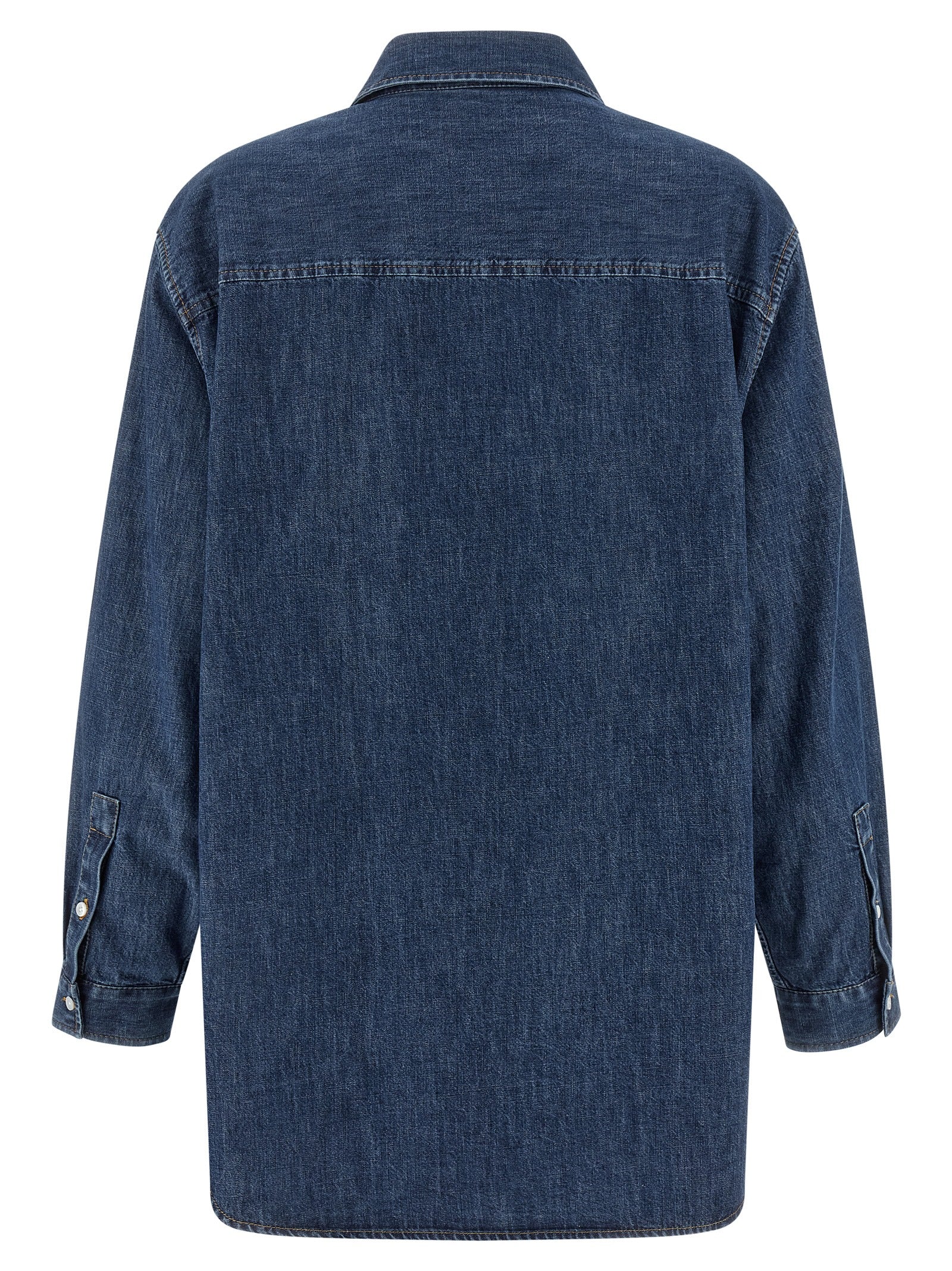 Valentino Garavani Blue Cotton Blouse Valentino Garavani