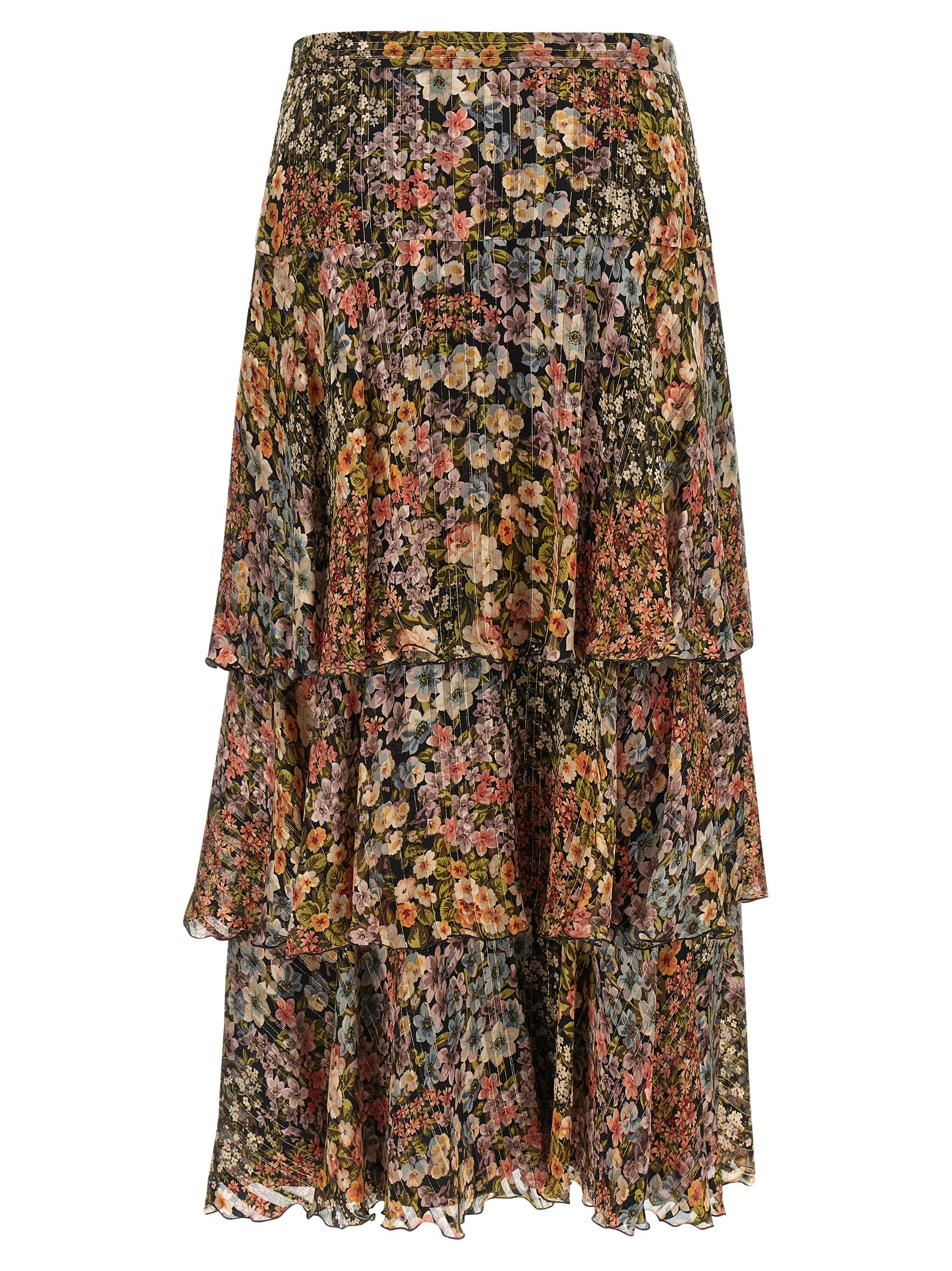 Valentino Garavani Multicolor Silk Midi Skirt Valentino Garavani