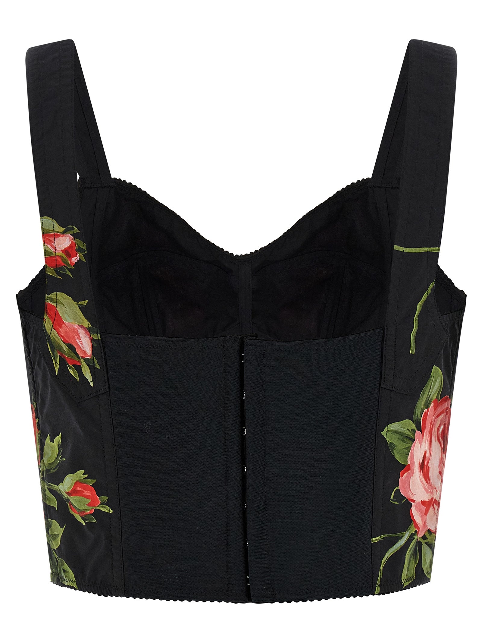 Dolce & Gabbana Black Cotton Tank Tops Dolce & Gabbana