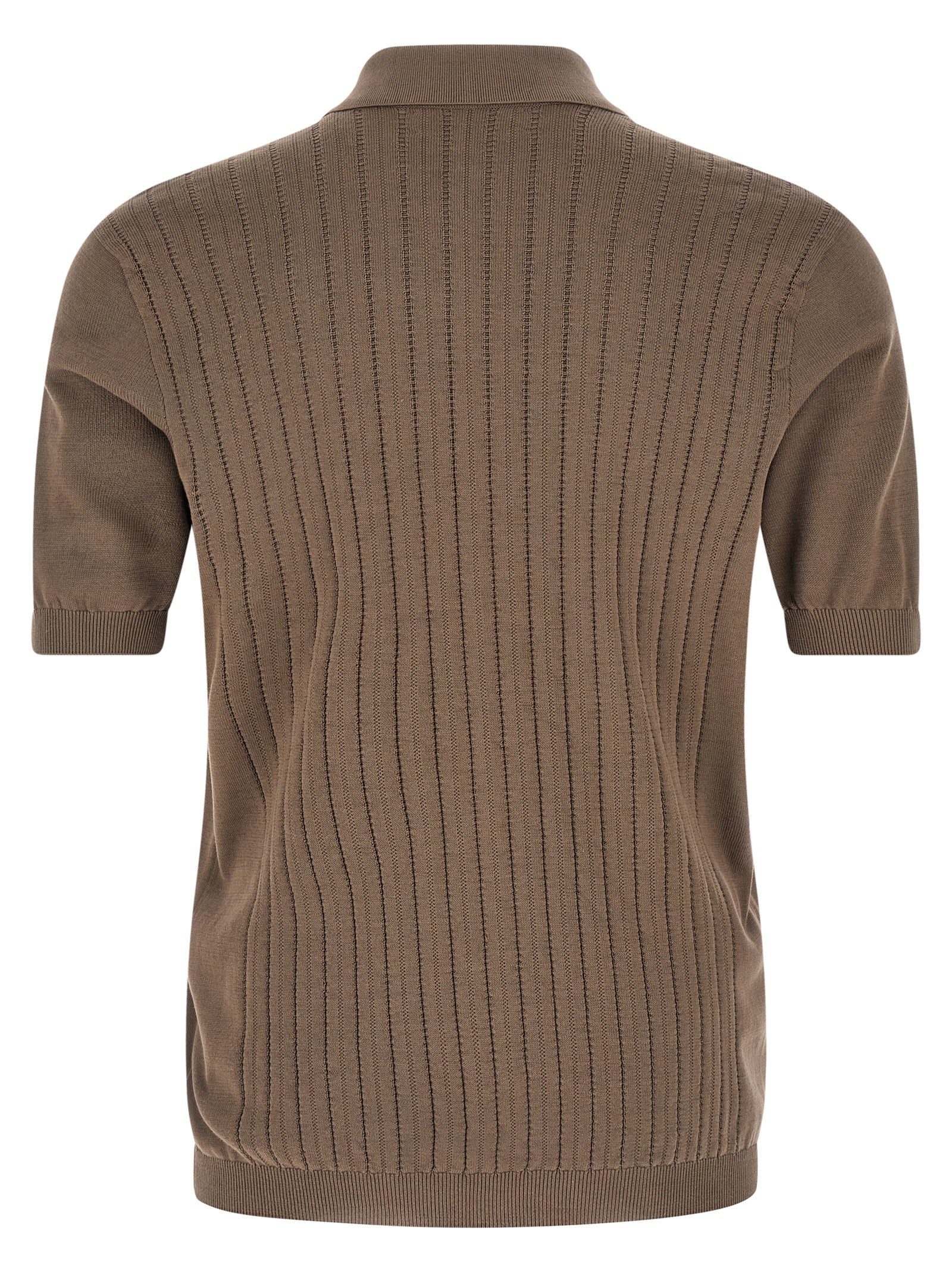 Brunello Cucinelli Brown Cotton Blouse Brunello Cucinelli