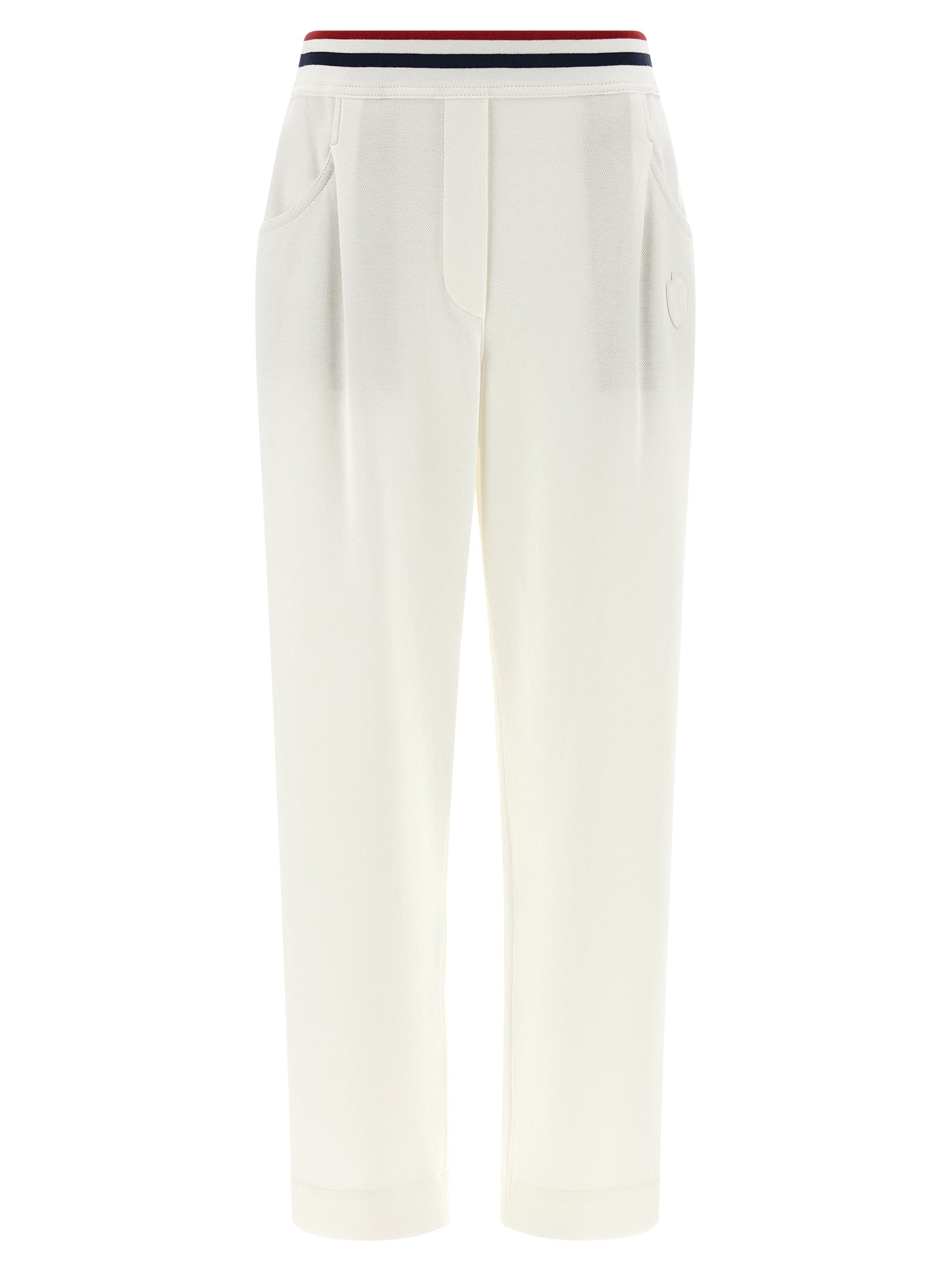 Brunello Cucinelli White Cotton Joggers (Workout Pants) Brunello Cucinelli