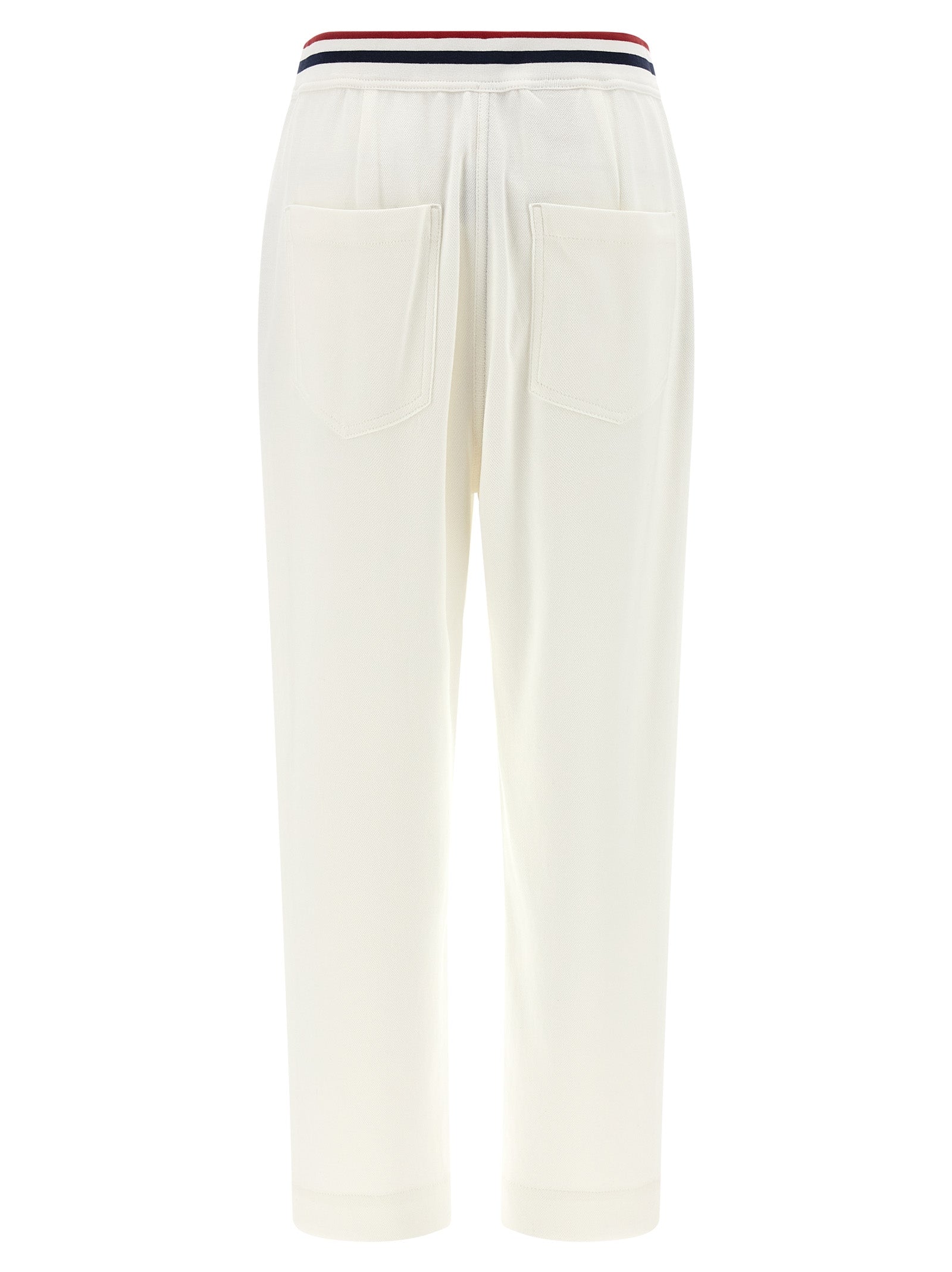 Brunello Cucinelli White Cotton Joggers (Workout Pants) Brunello Cucinelli