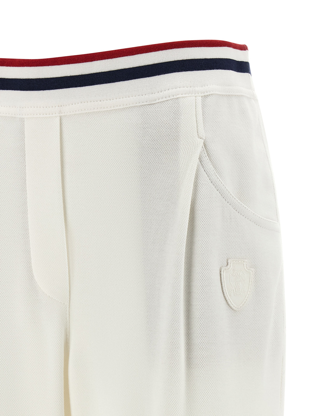 Brunello Cucinelli White Cotton Joggers (Workout Pants) Brunello Cucinelli