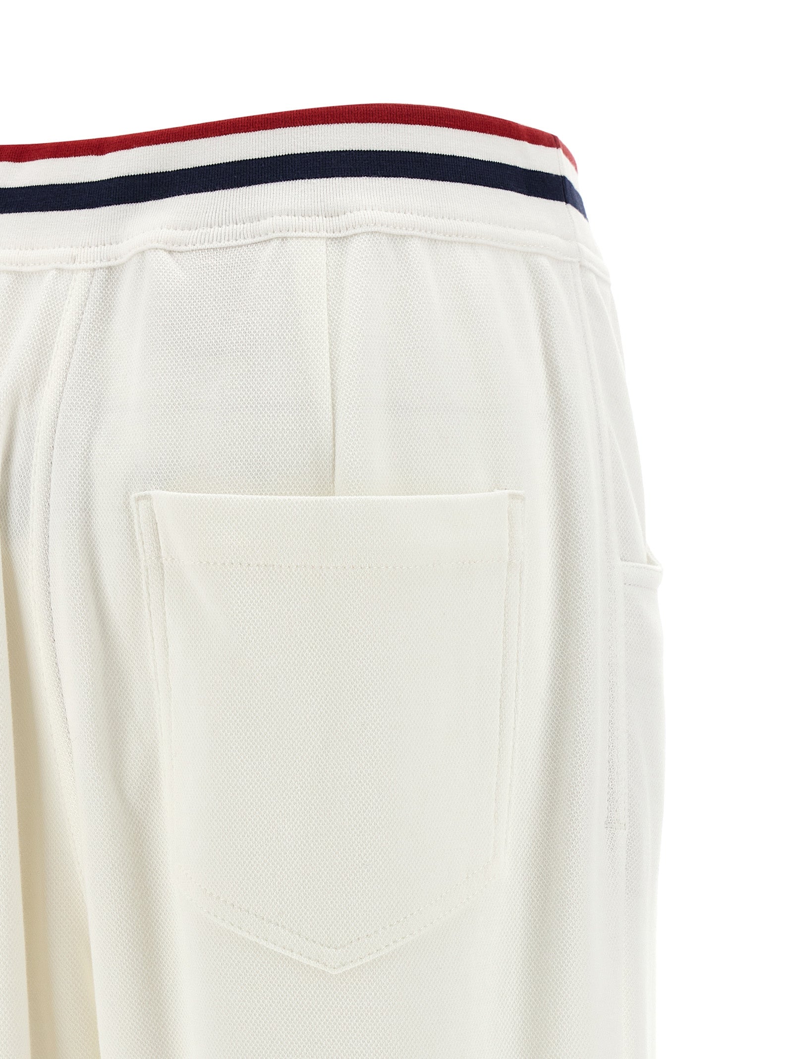 Brunello Cucinelli White Cotton Joggers (Workout Pants) Brunello Cucinelli