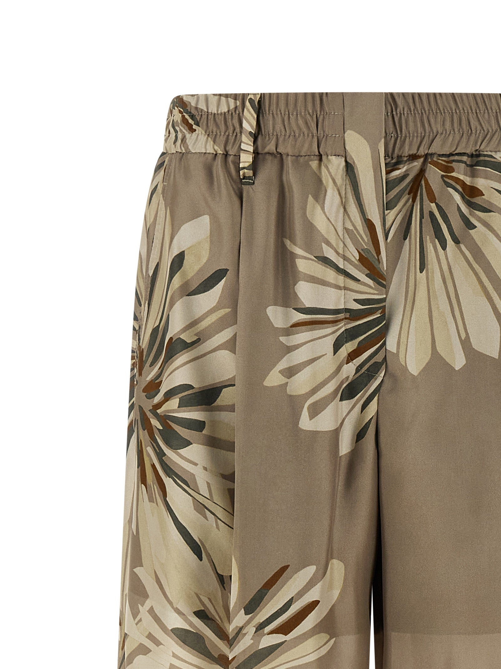 Brunello Cucinelli Bicolor Silk Casual Pants Brunello Cucinelli