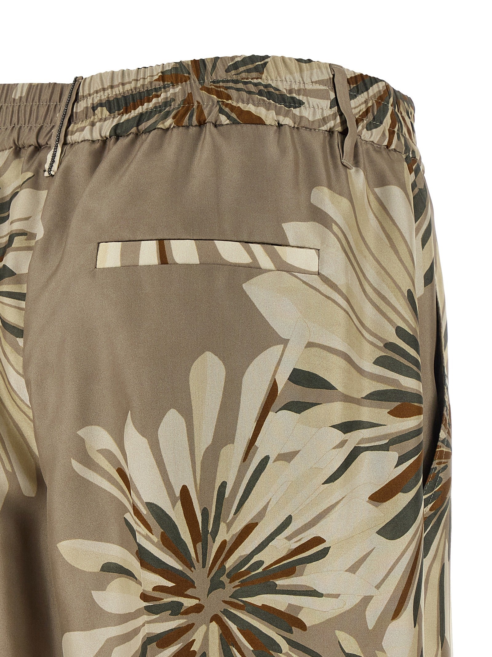 Brunello Cucinelli Bicolor Silk Casual Pants Brunello Cucinelli