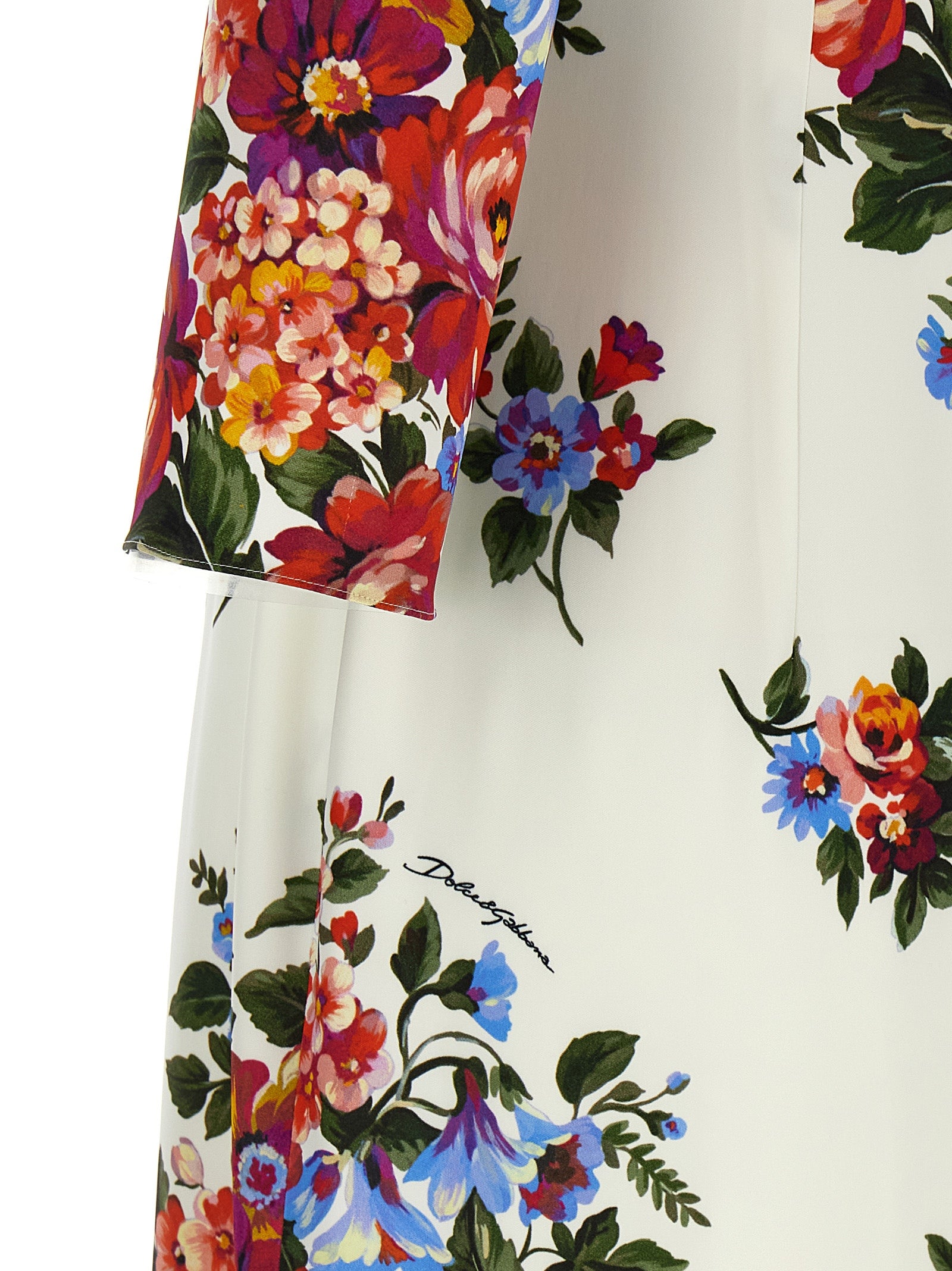 Dolce & Gabbana White Viscose Midi Dress Dolce & Gabbana