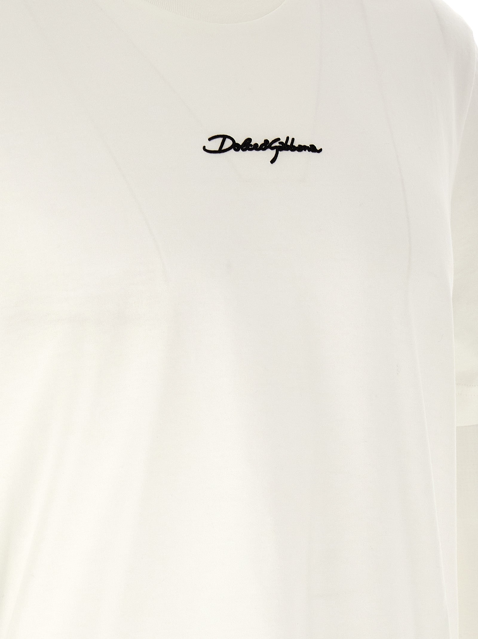Dolce & Gabbana White Cotton T-Shirt Dolce & Gabbana