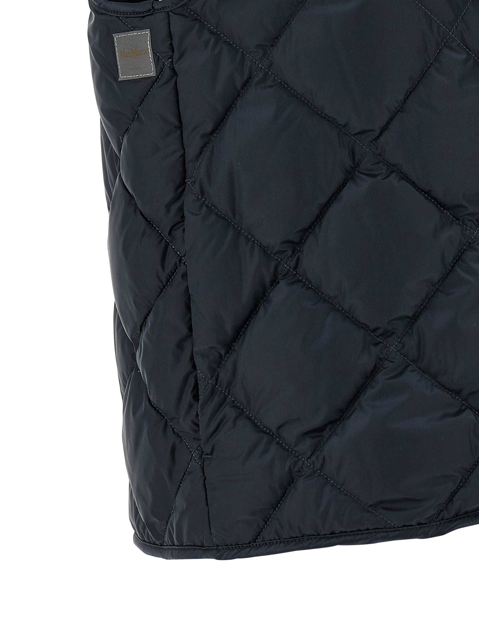 Max Mara Blue Polyamide Sleeveless Jacket Max Mara