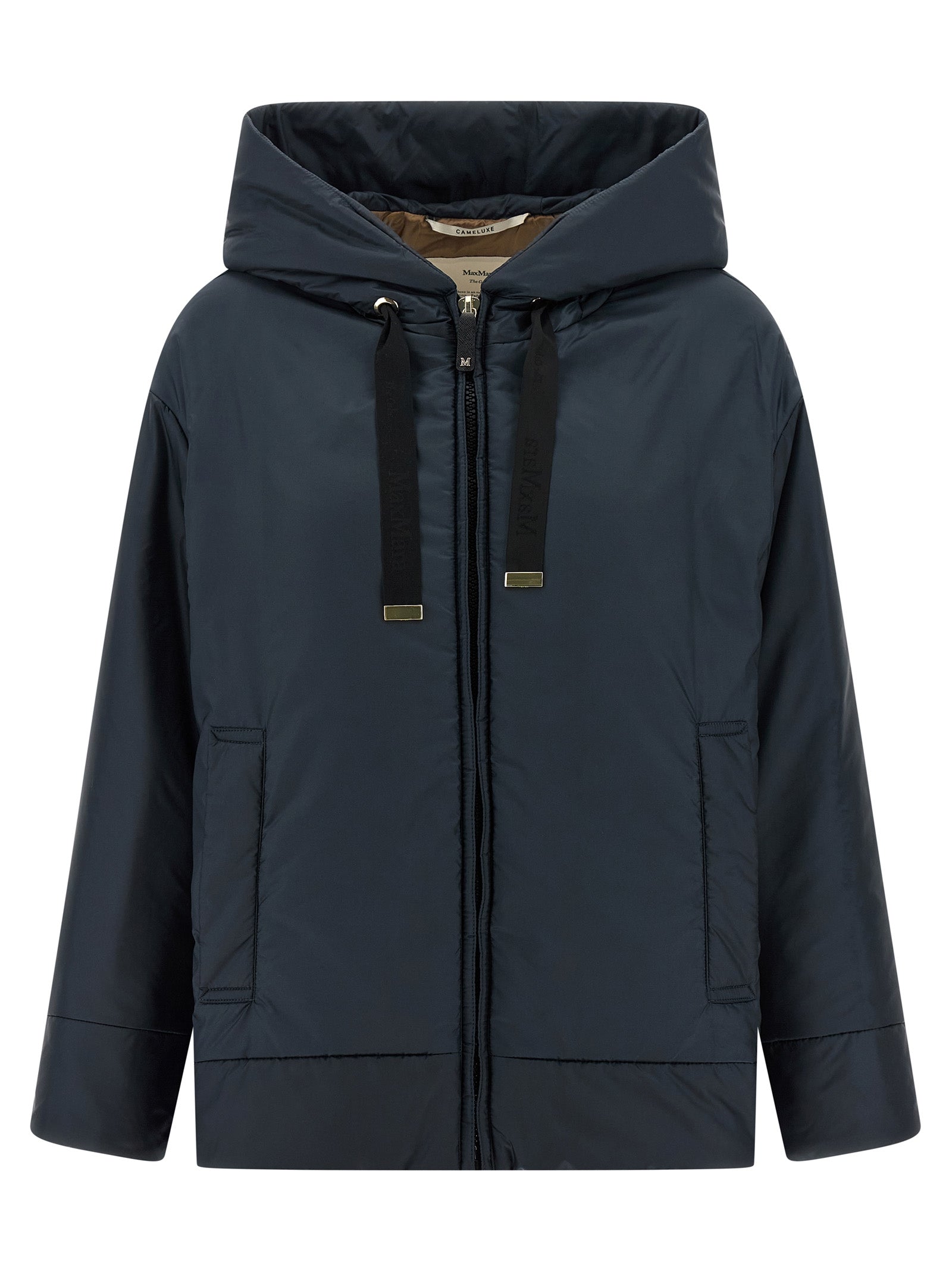 Max Mara Blue Polyester Shell Jacket Max Mara