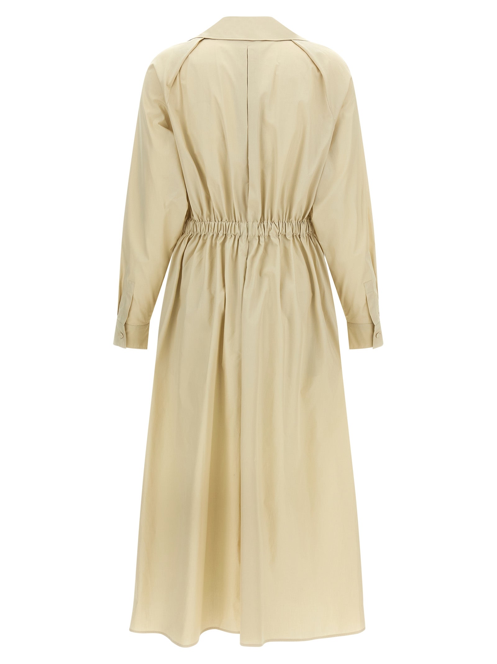 Max Mara Beige Cotton Long Dress Max Mara