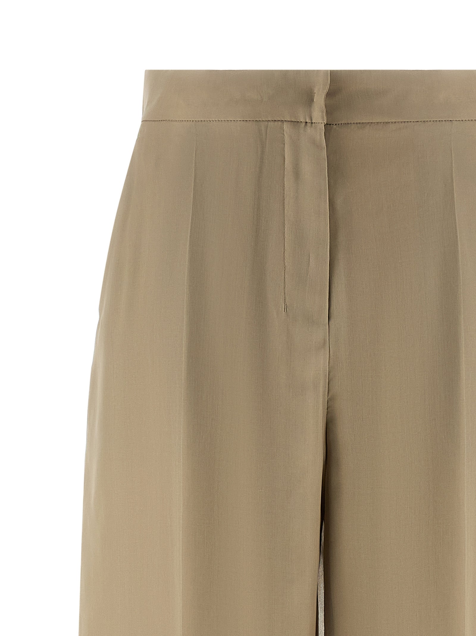 Max Mara Beige Silk Casual Pants Max Mara