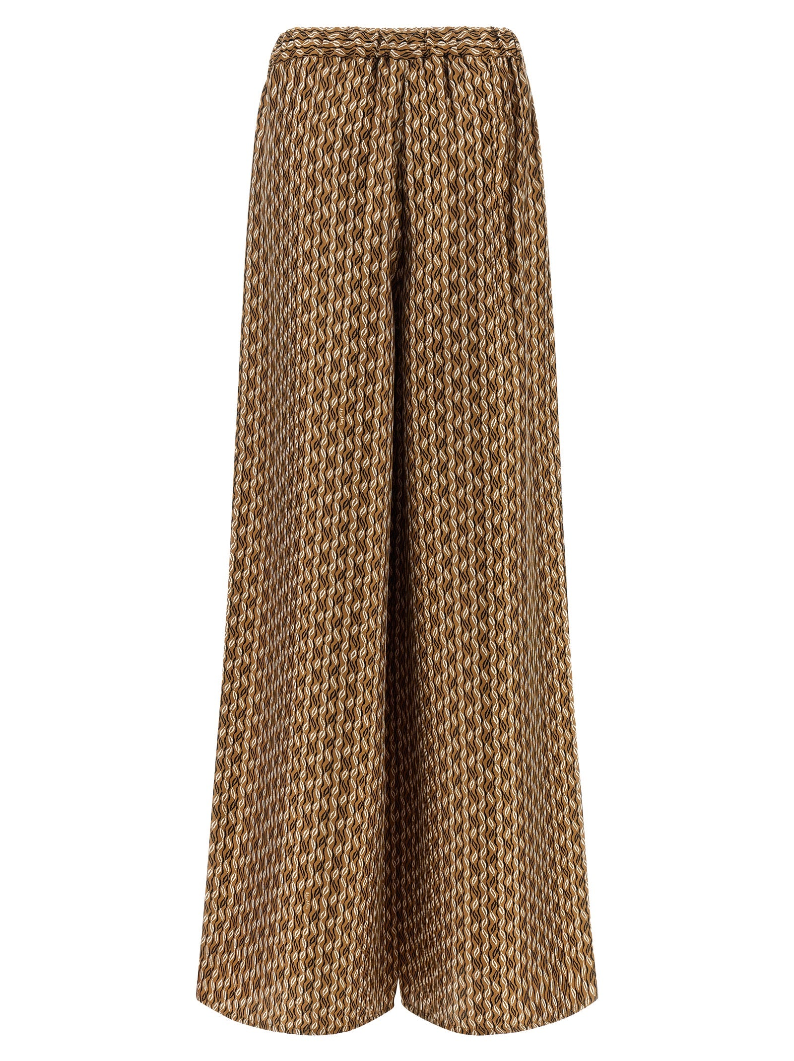 Max Mara Brown Silk Casual Pants Max Mara