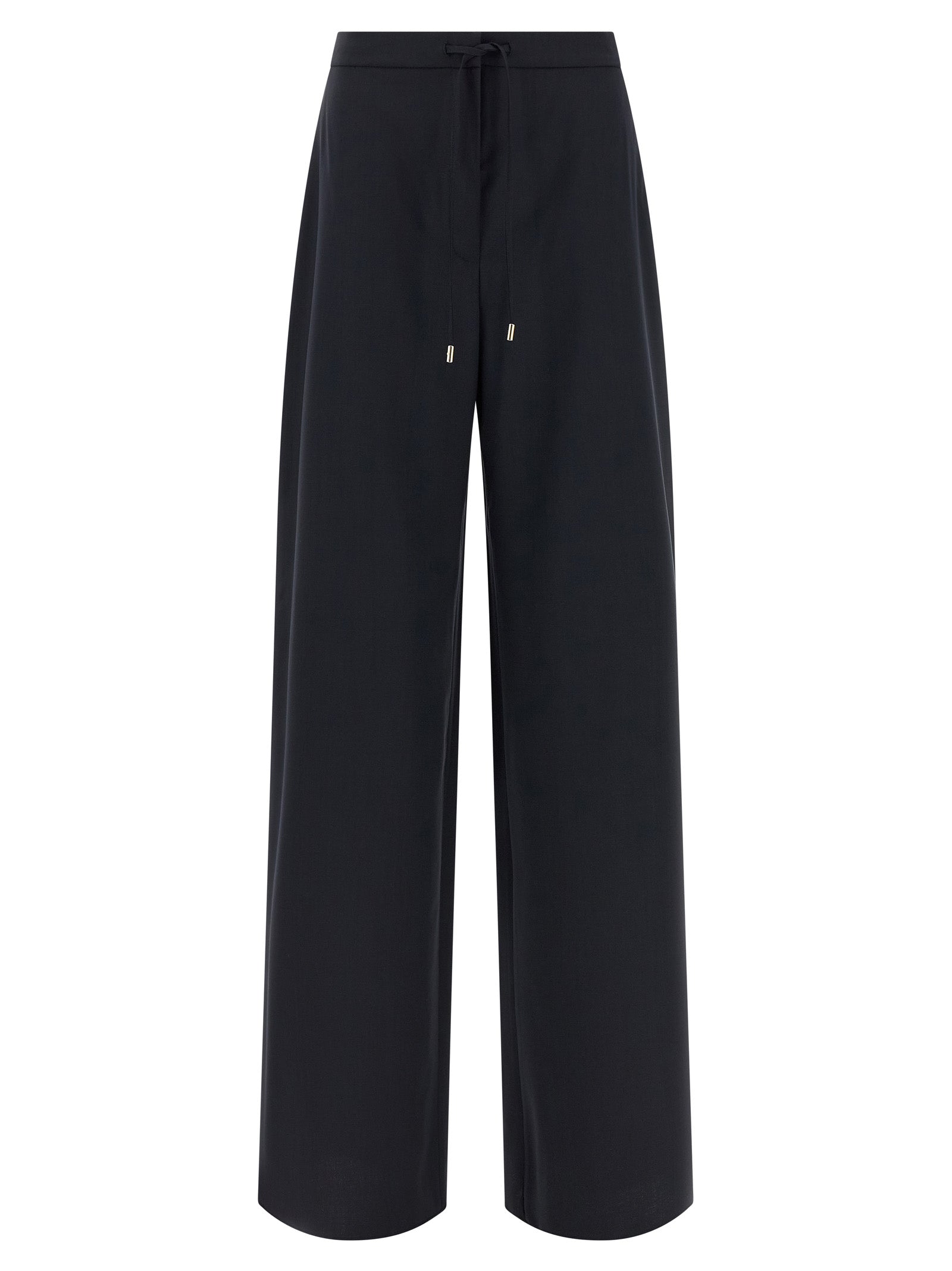 Max Mara Blue Virgin Wool Casual Pants Max Mara