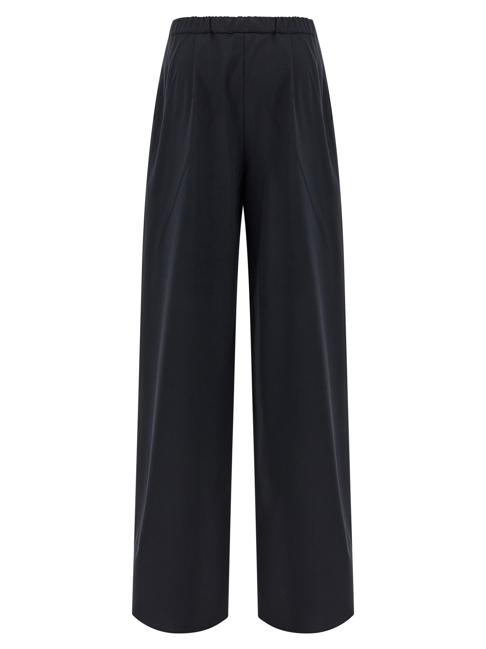 Max Mara Blue Virgin Wool Casual Pants Max Mara