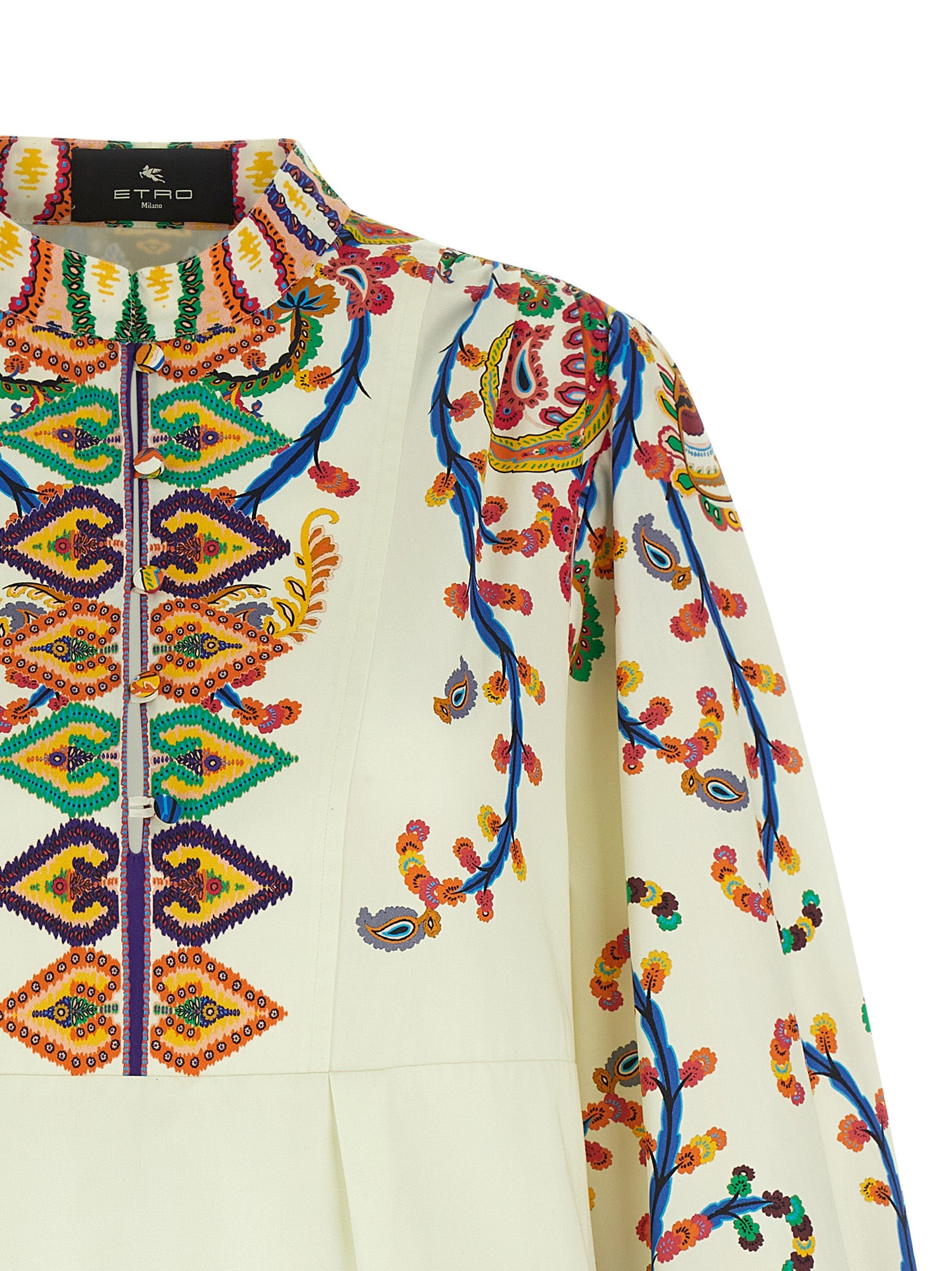 Etro Multicolor Cotton Short Dress Etro