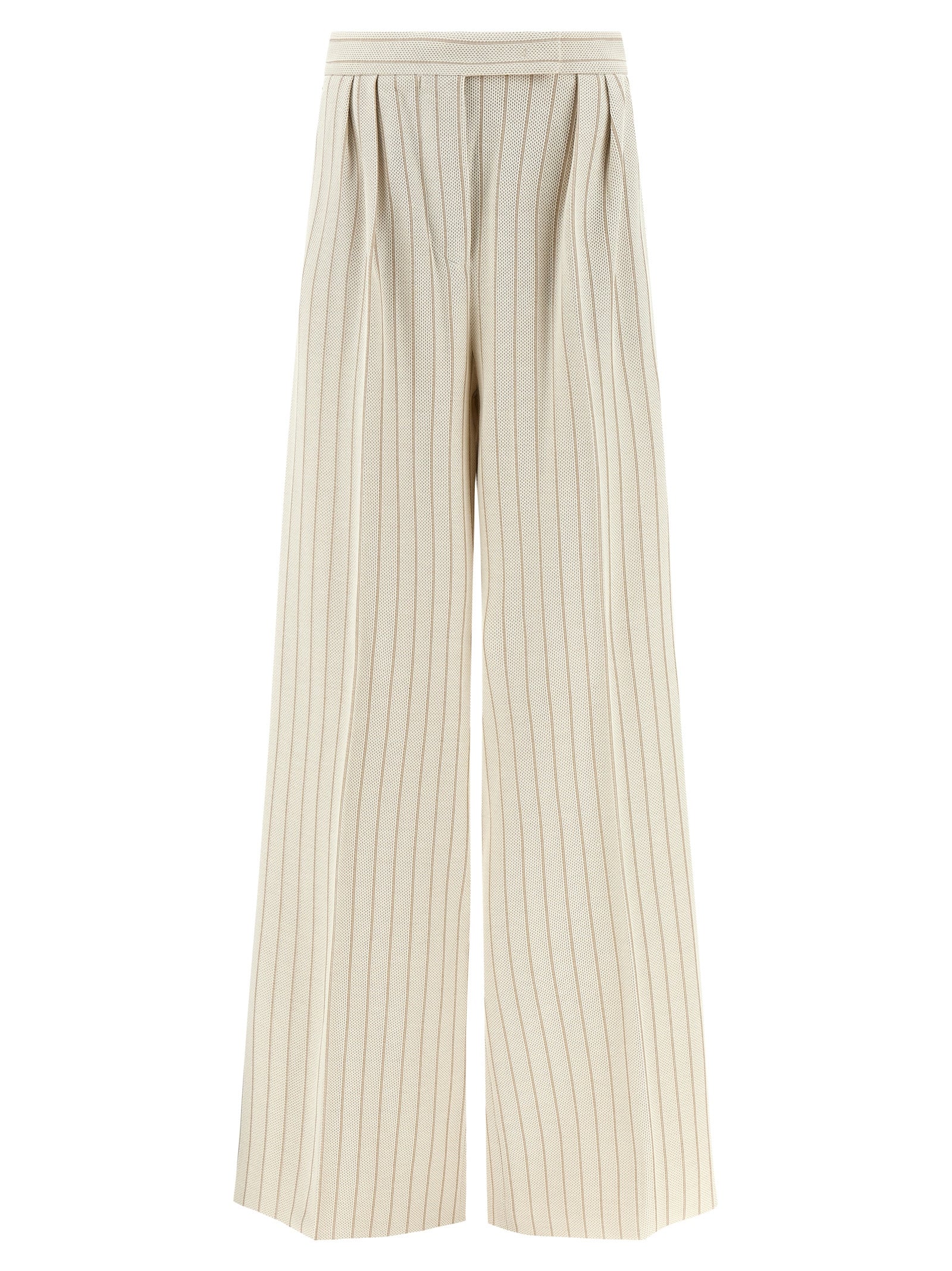 Max Mara White Cotton Casual Pants Max Mara