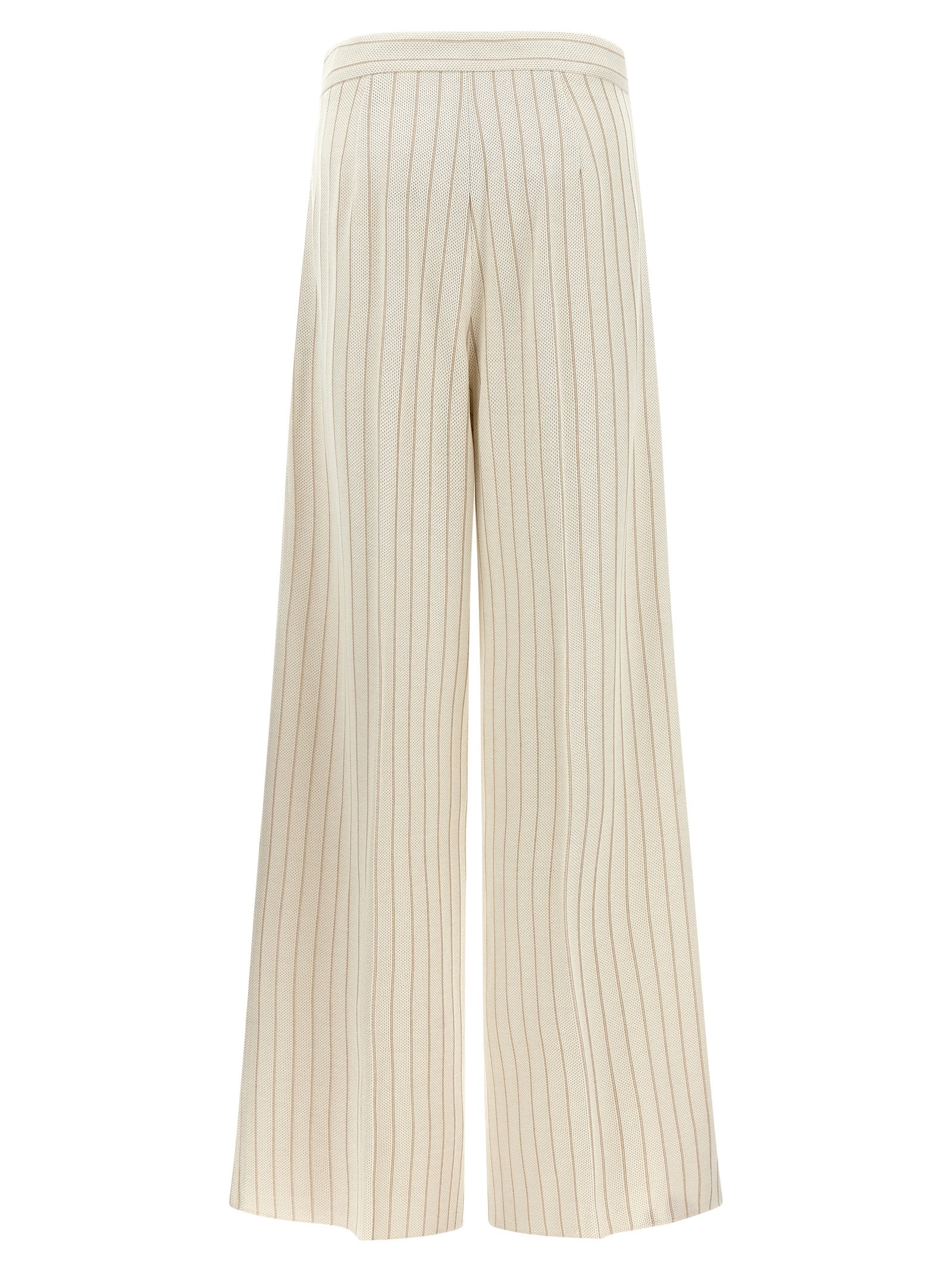 Max Mara White Cotton Casual Pants Max Mara