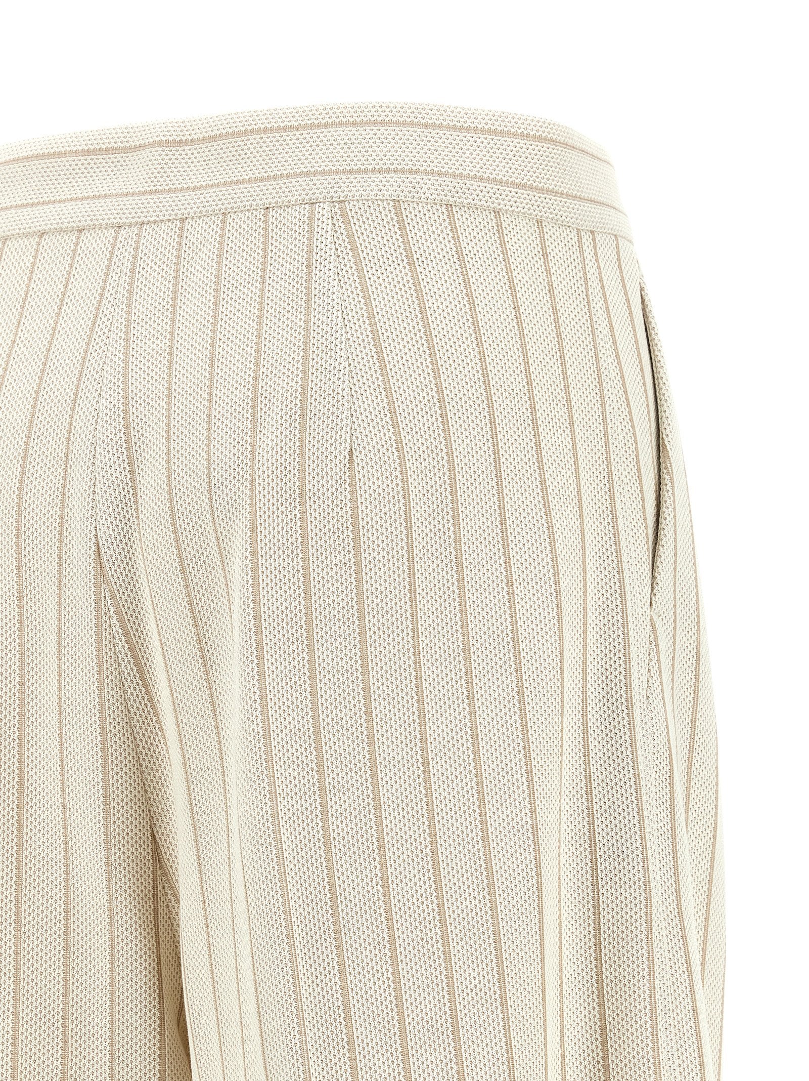 Max Mara White Cotton Casual Pants Max Mara