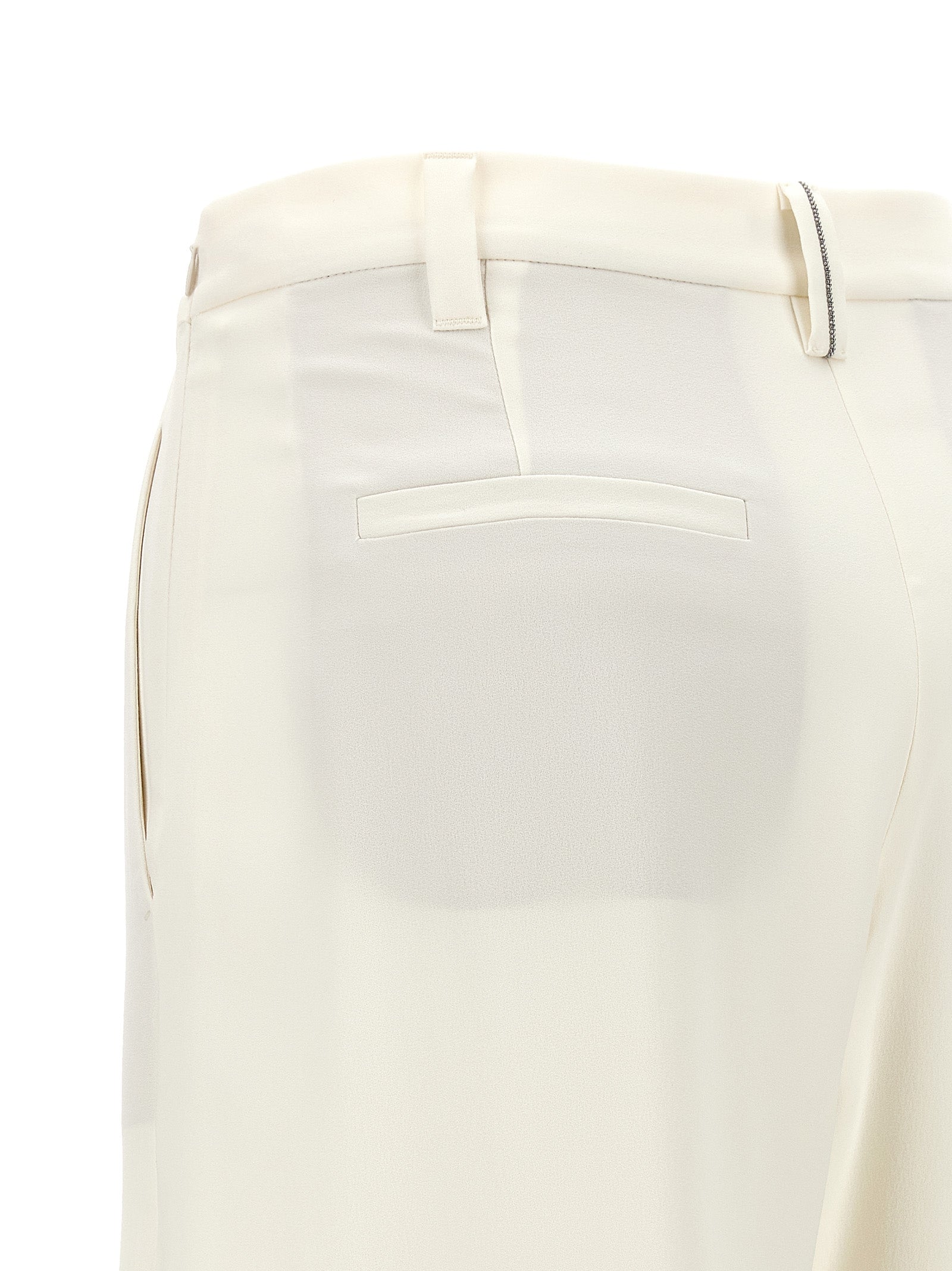 Brunello Cucinelli Beige Viscose Casual Pants Brunello Cucinelli