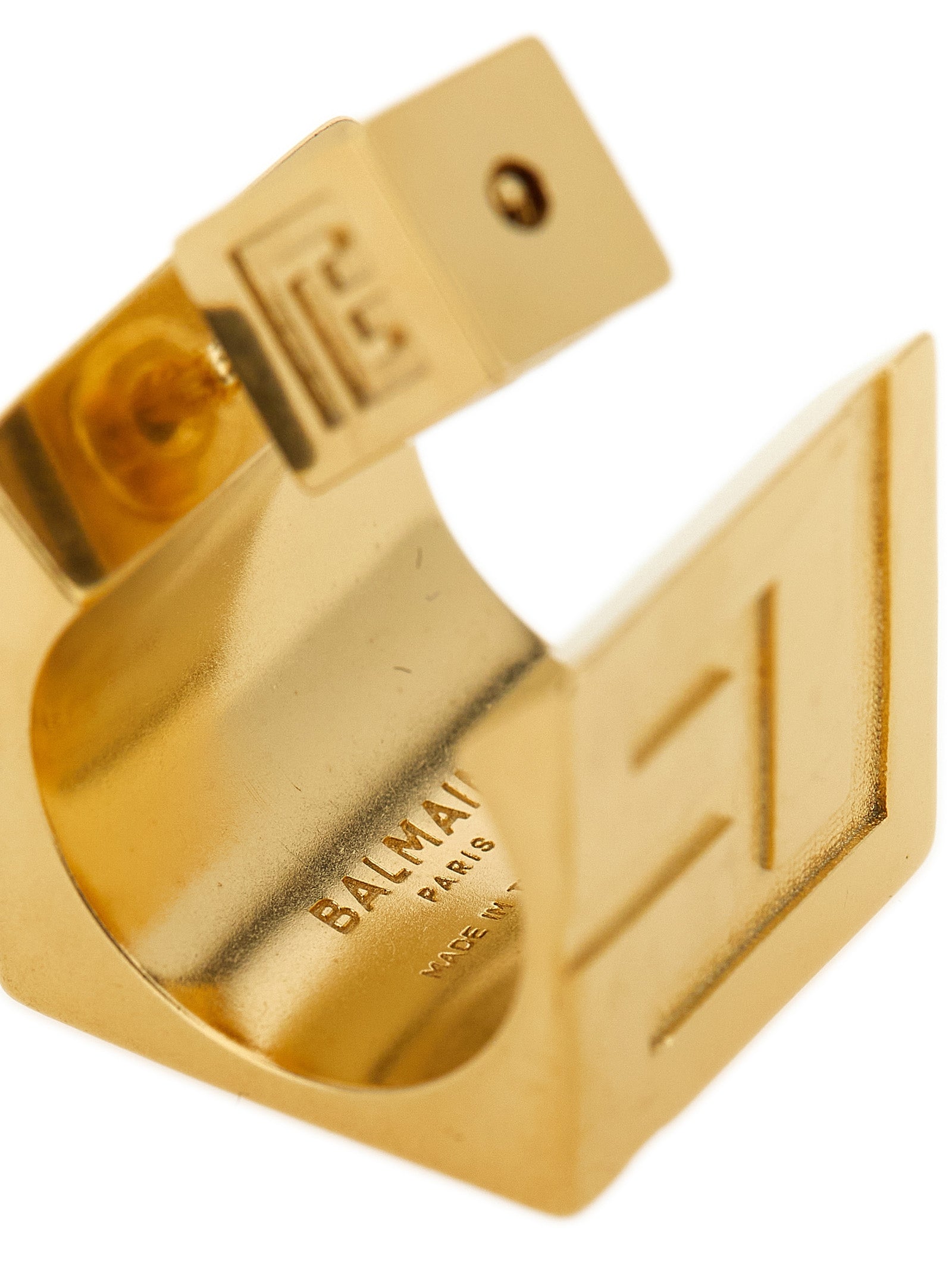 Balmain Gold Brass Earrings Balmain