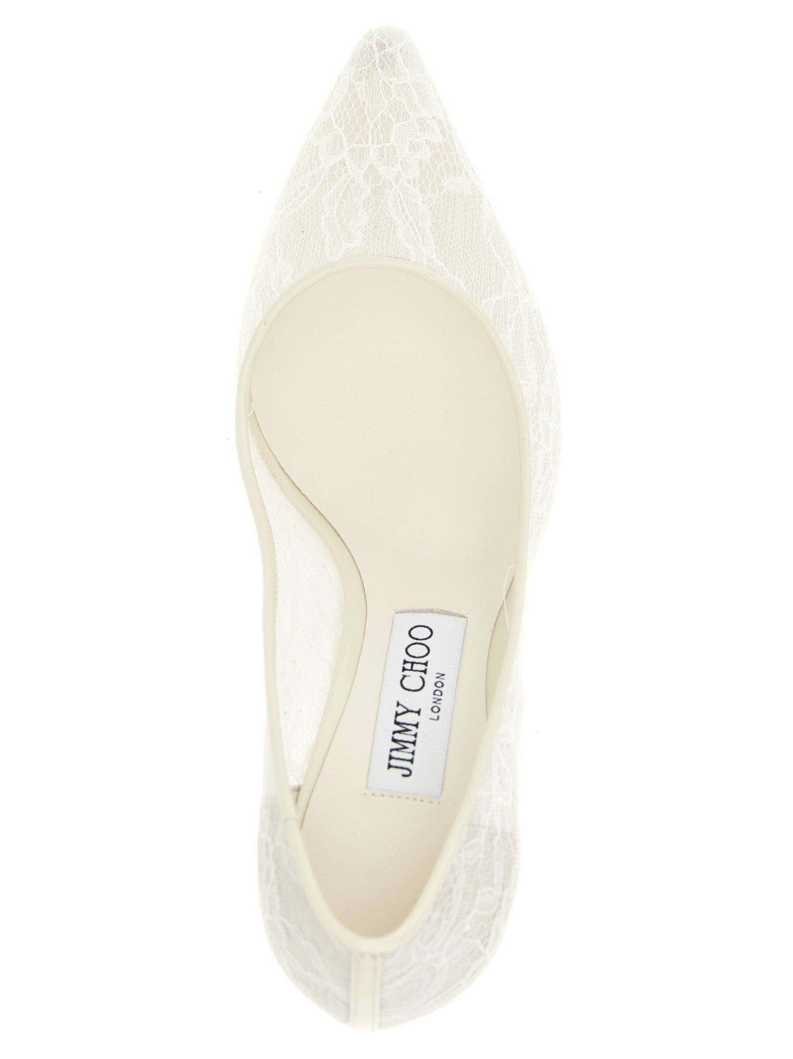 Jimmy Choo White Tencel High Heel Pumps