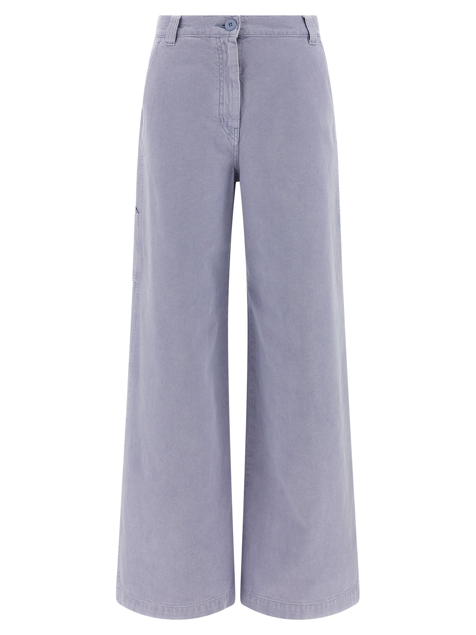 Max Mara Purple Cotton Casual Pants