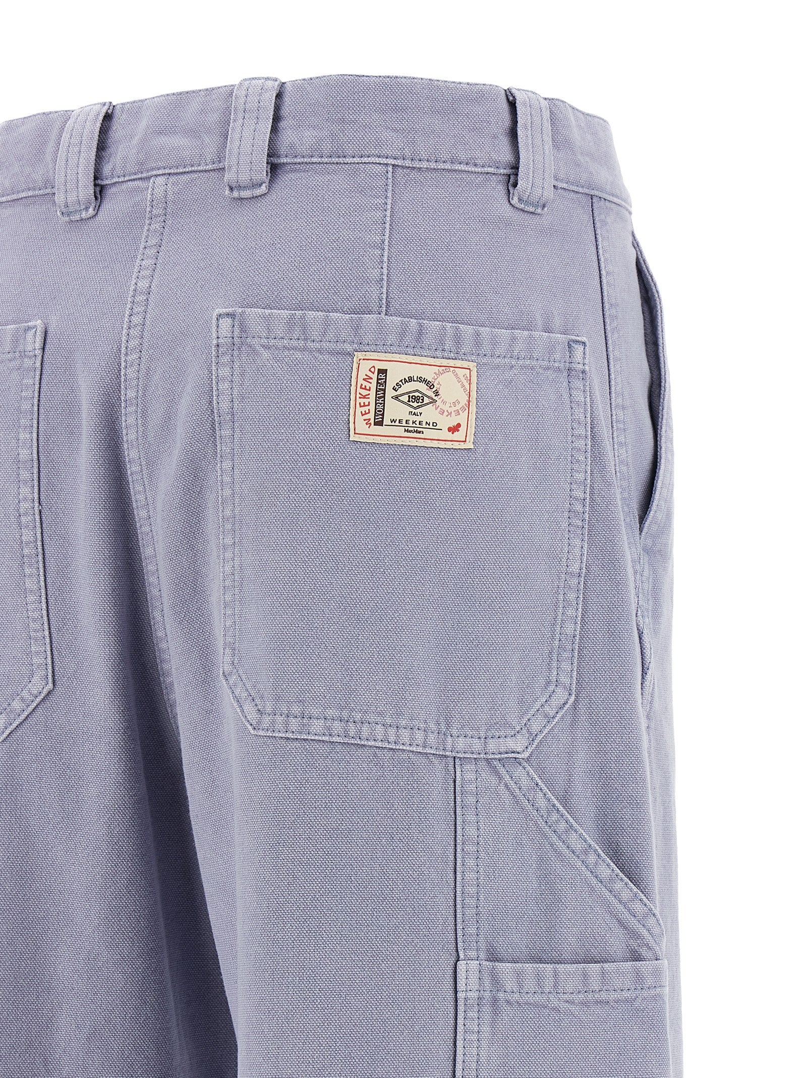 Max Mara Purple Cotton Casual Pants Max Mara