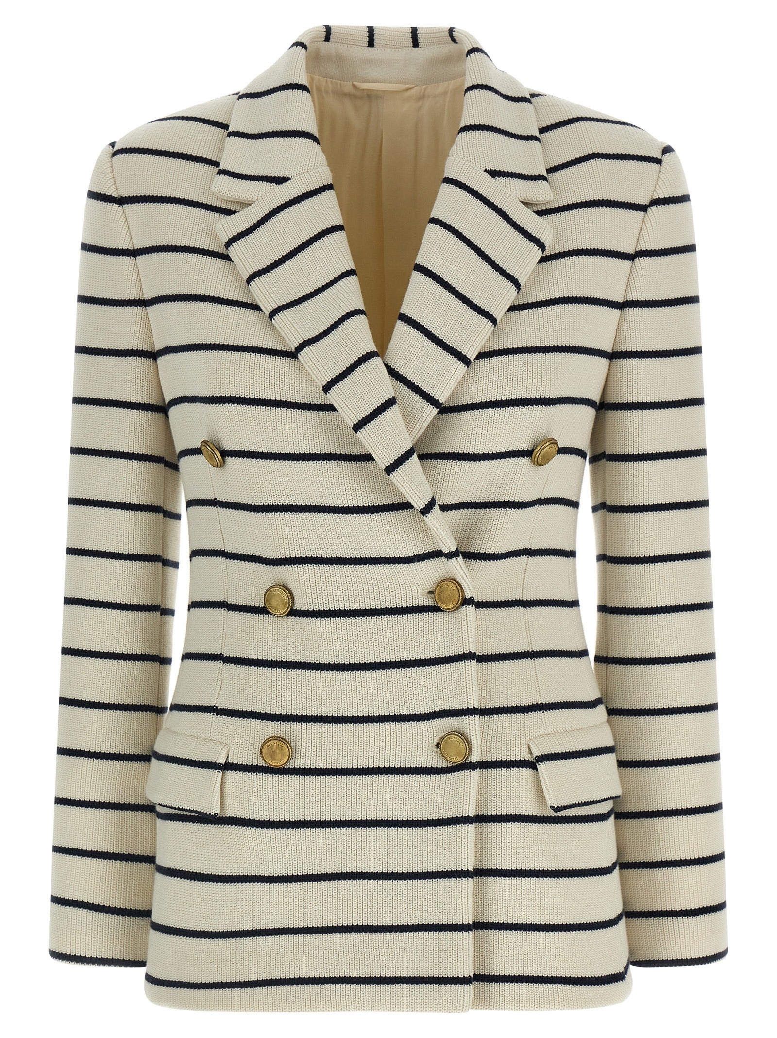 Brunello Cucinelli Blue Cotton Blazer Brunello Cucinelli